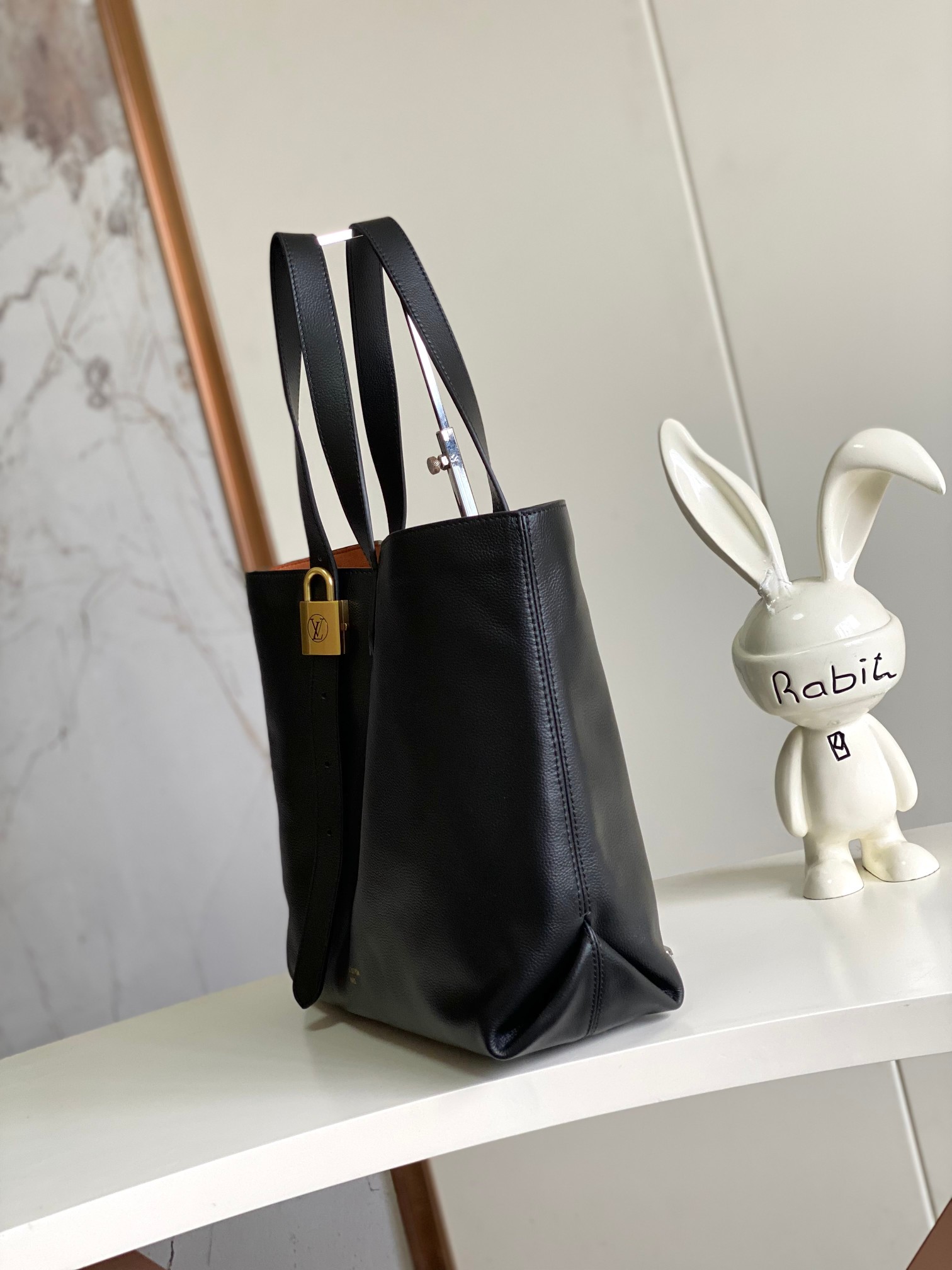 LV Low-Key Hobo Top-Grain Leather Tote Bag