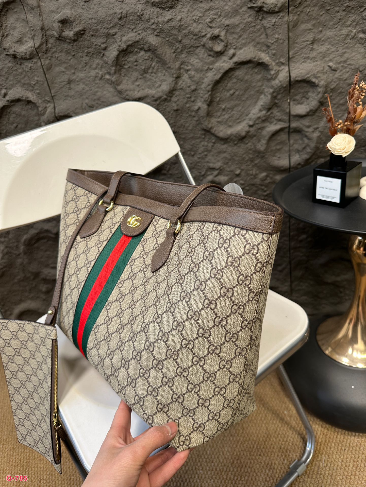 Gucci Ophidia Leather Tote Bag