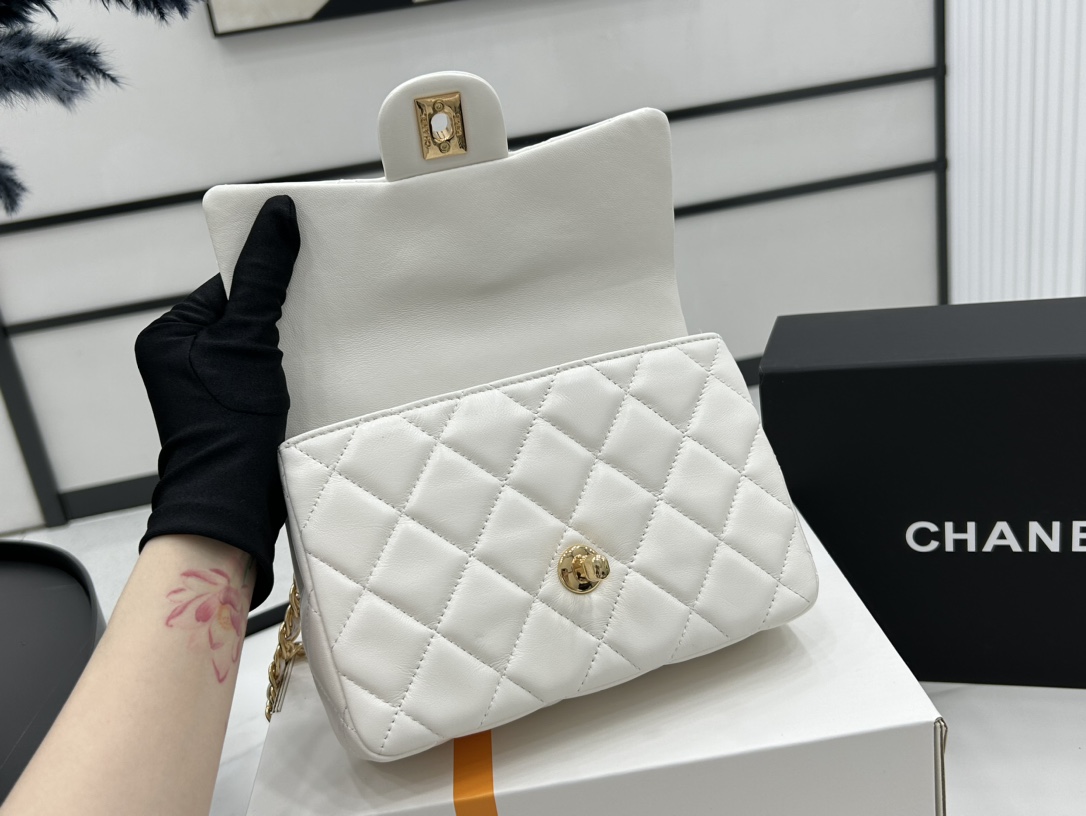 Chanel Classic Elegant Lambskin Crossbody Bag