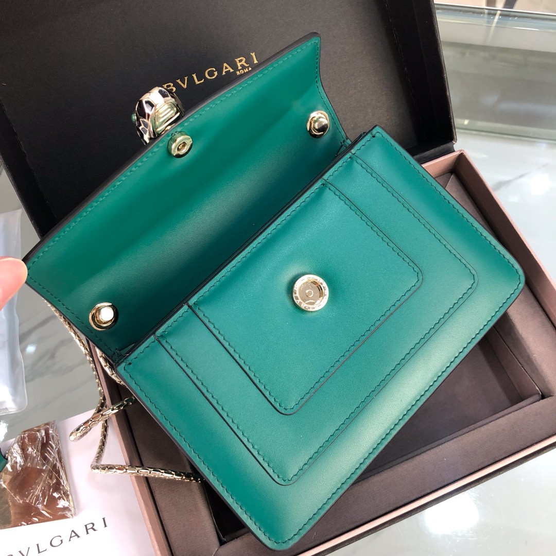 Bulgari Serpenti Forever Calfskin Leather Chain Bag