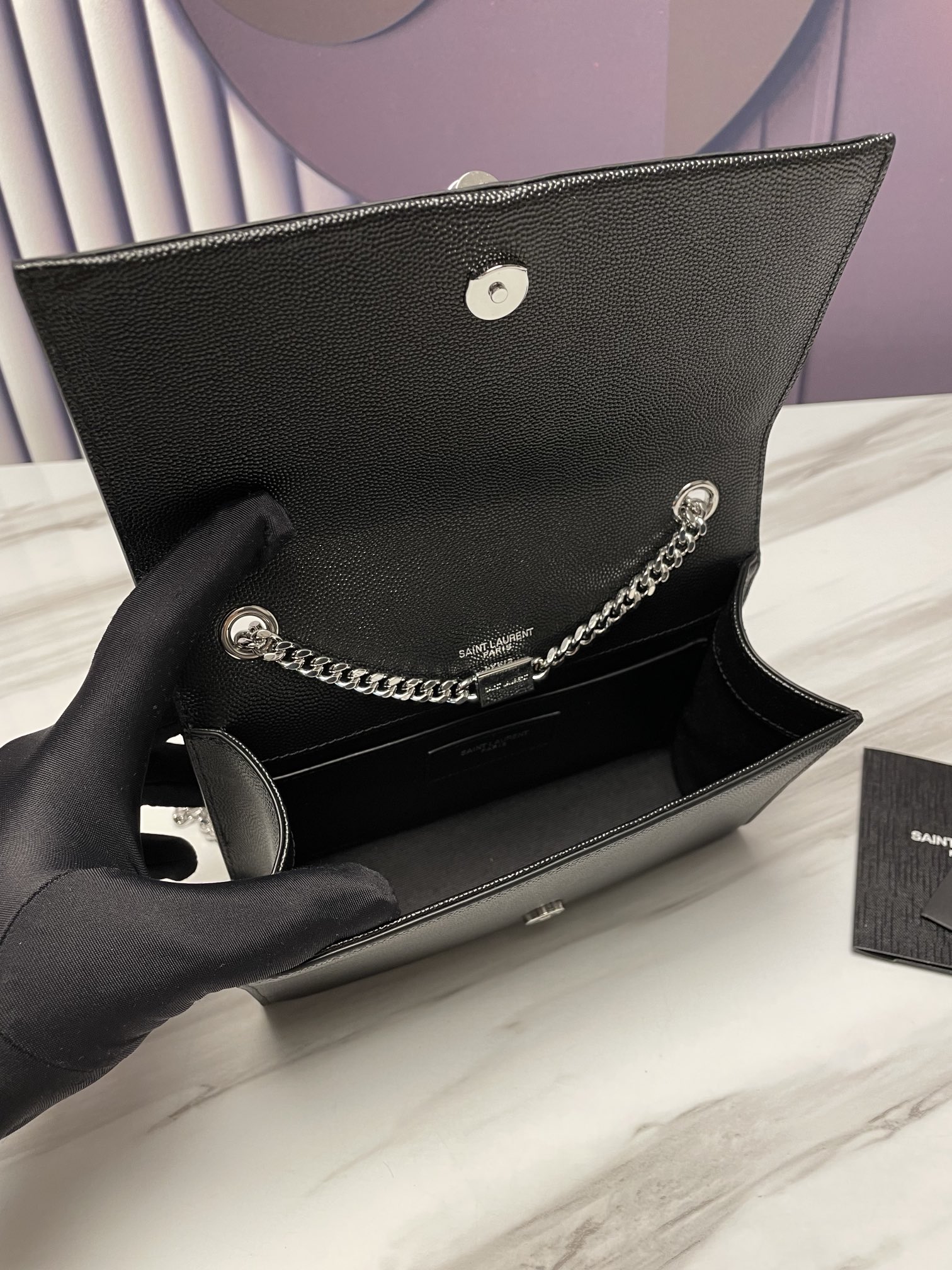 Saint Laurent Classic Chain Shoulder/Crossbody Bag for Women  in Black