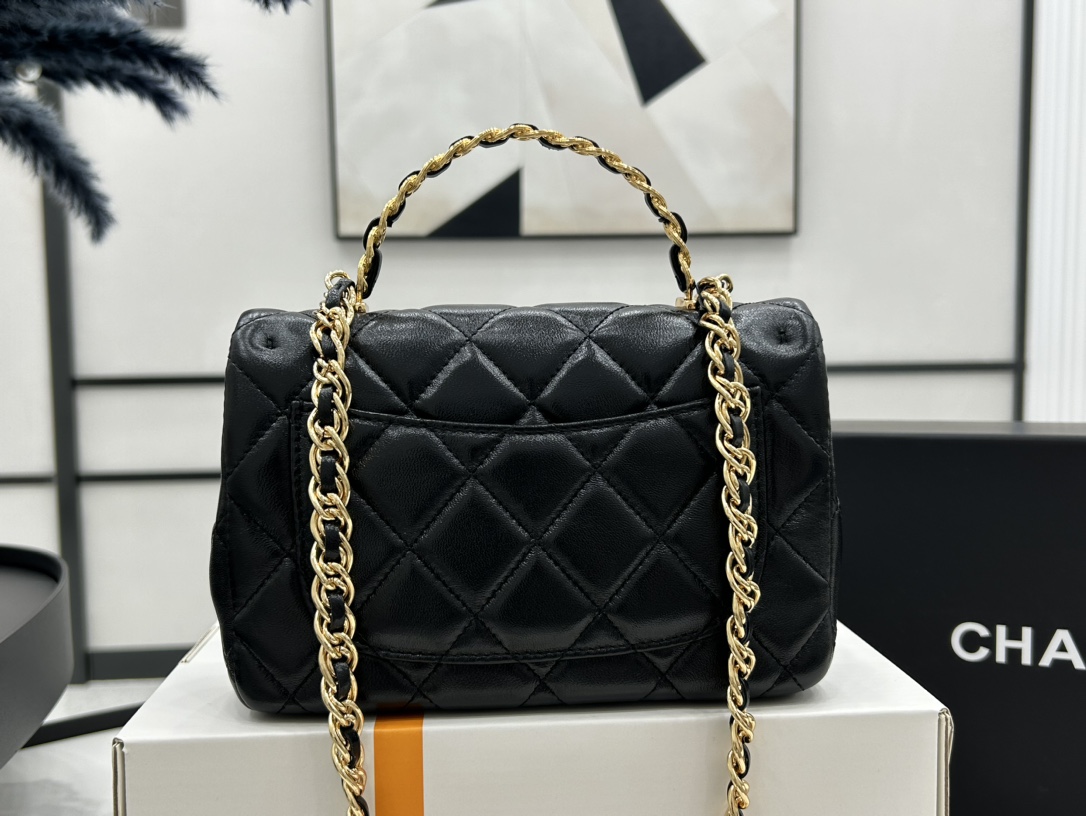 Chanel Classic Elegant Lambskin Crossbody Bag