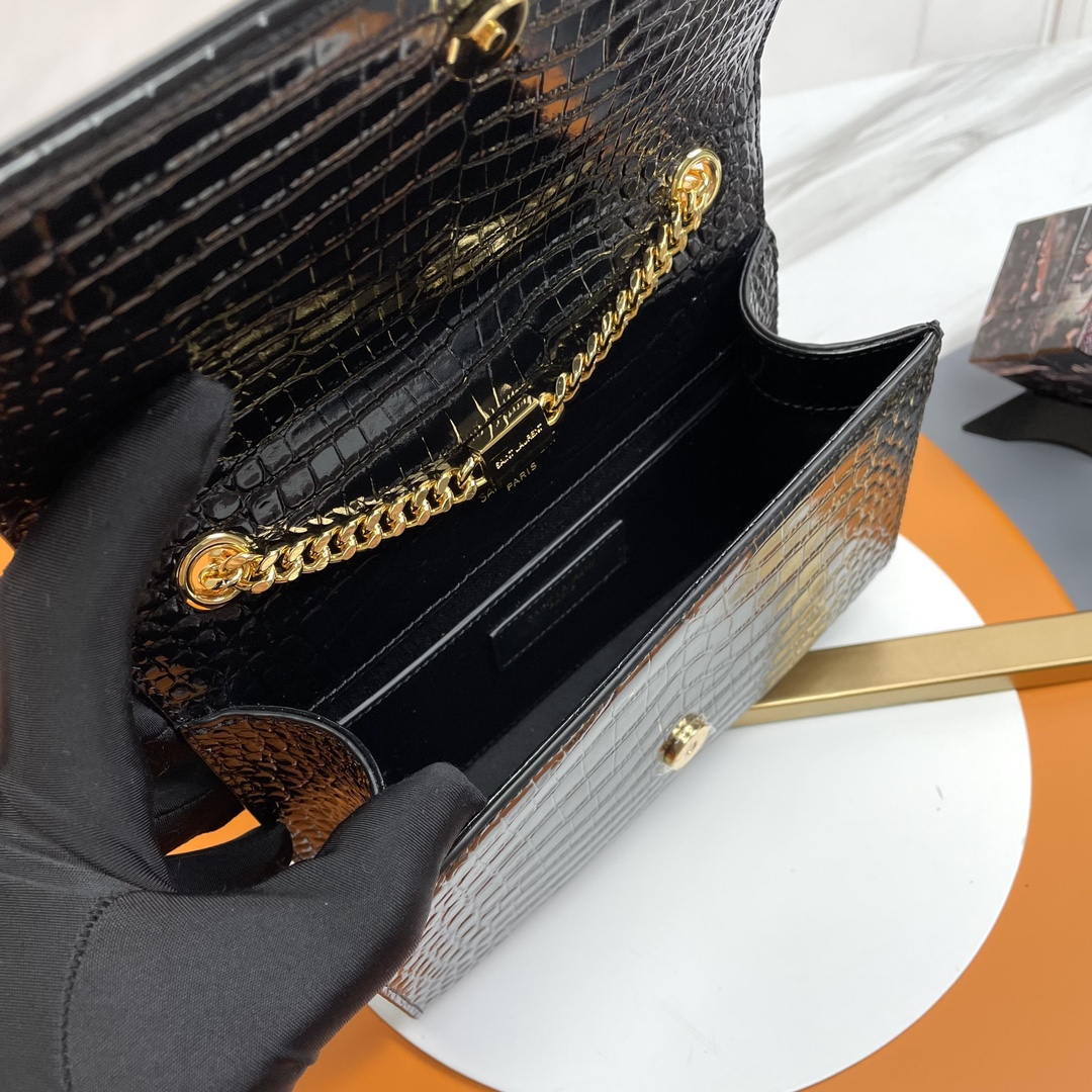 Saint Laurent Classic Chain Shoulder/Crossbody Bag for Women  in Black