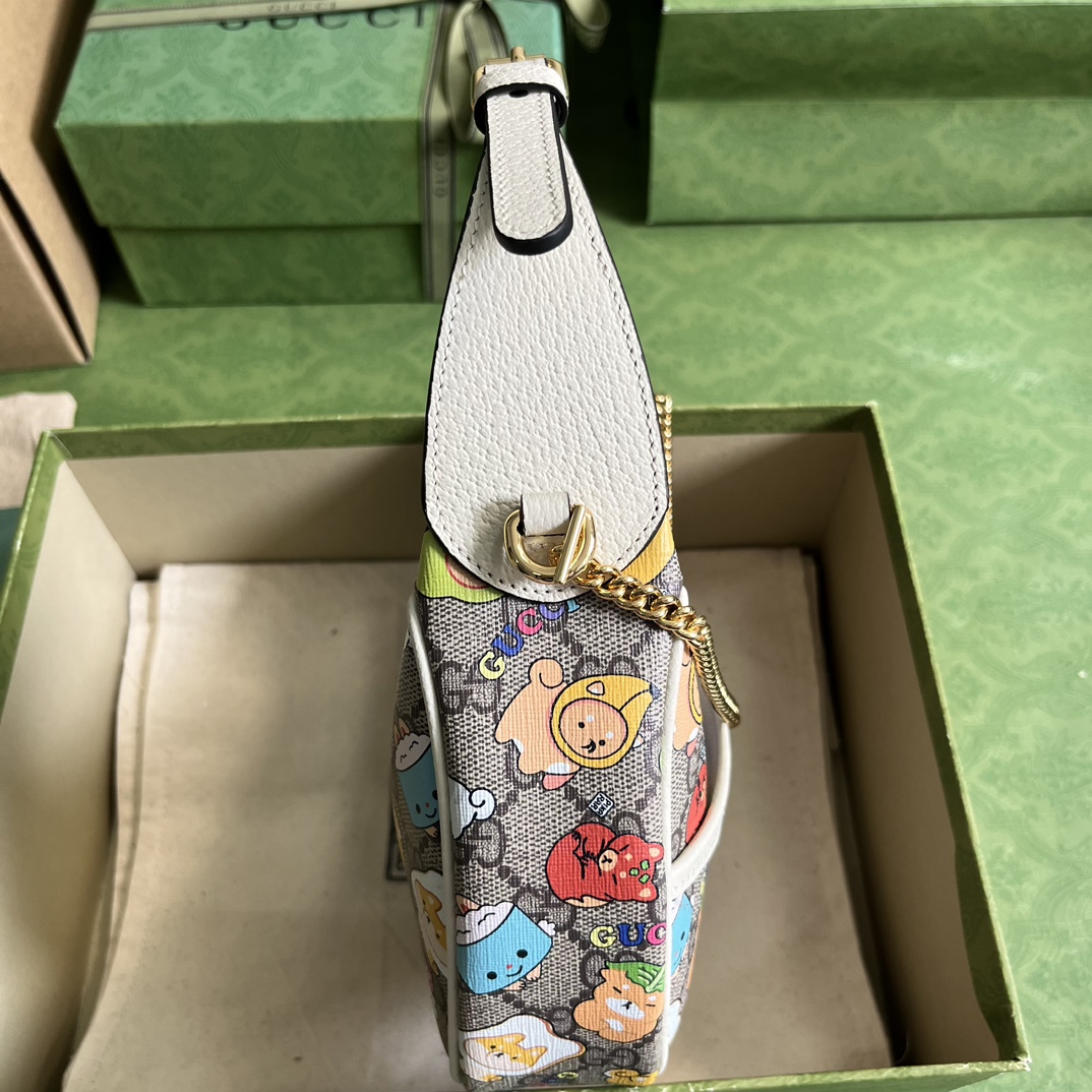 Gucci Cute Printed Calfskin Underarm Bag