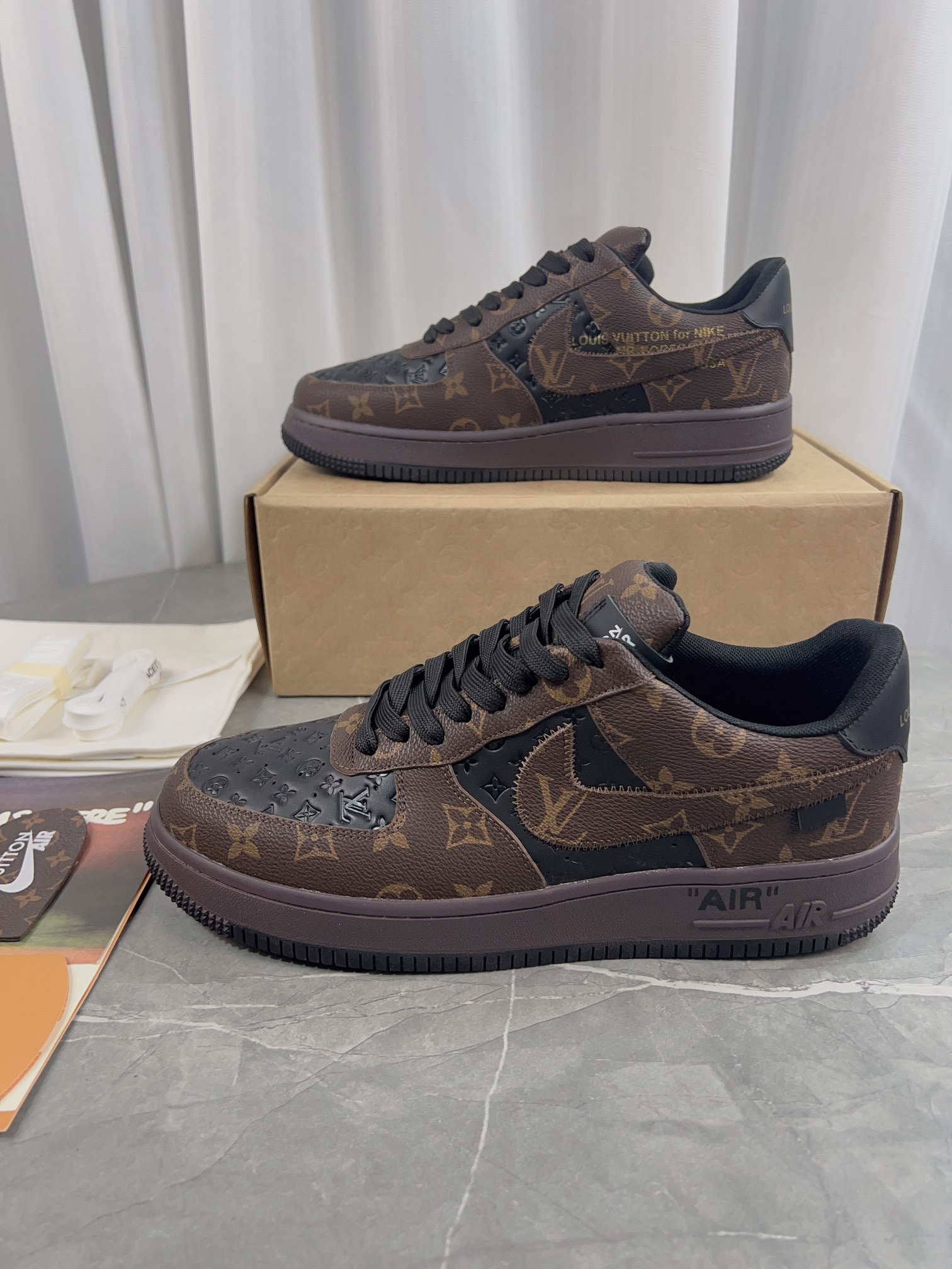LV x Nike Collaborative Air Force Sports Sneakers