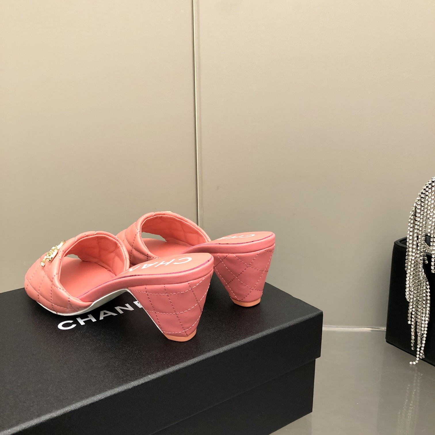 Chanel Lambskin Small Heeled Loafer Slippers