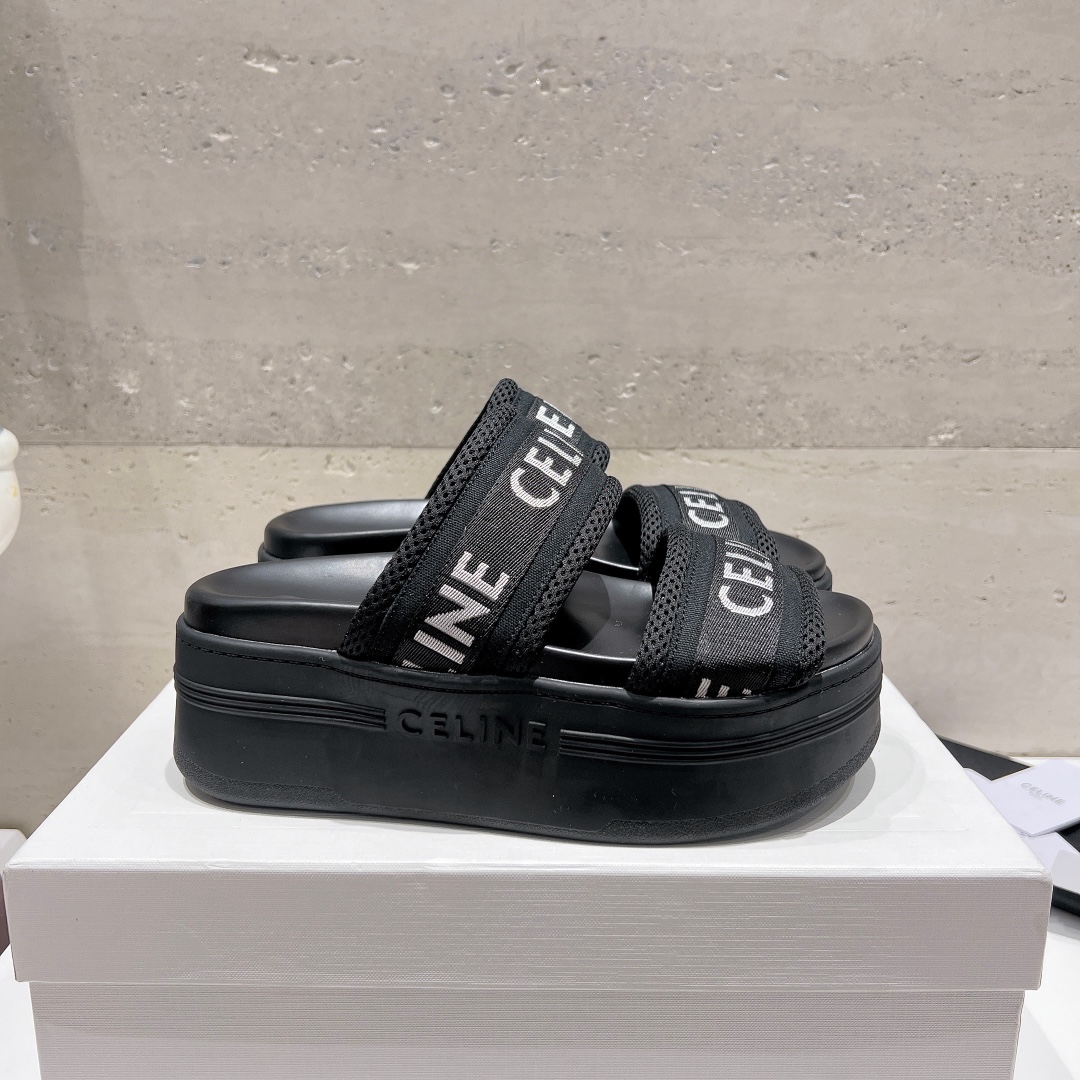 CELINE Platform Slippers