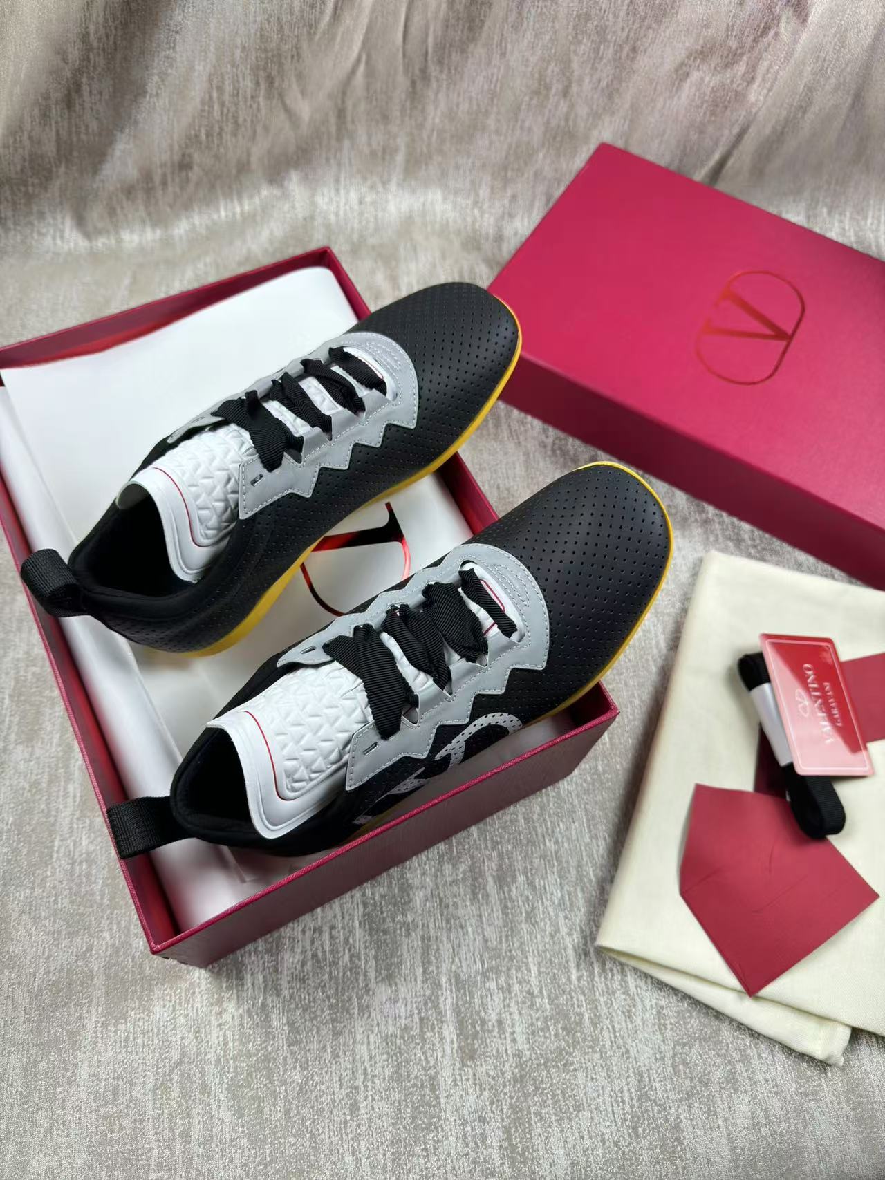 Valentino CHROMATHON Women's Perforated Suede Sneakers