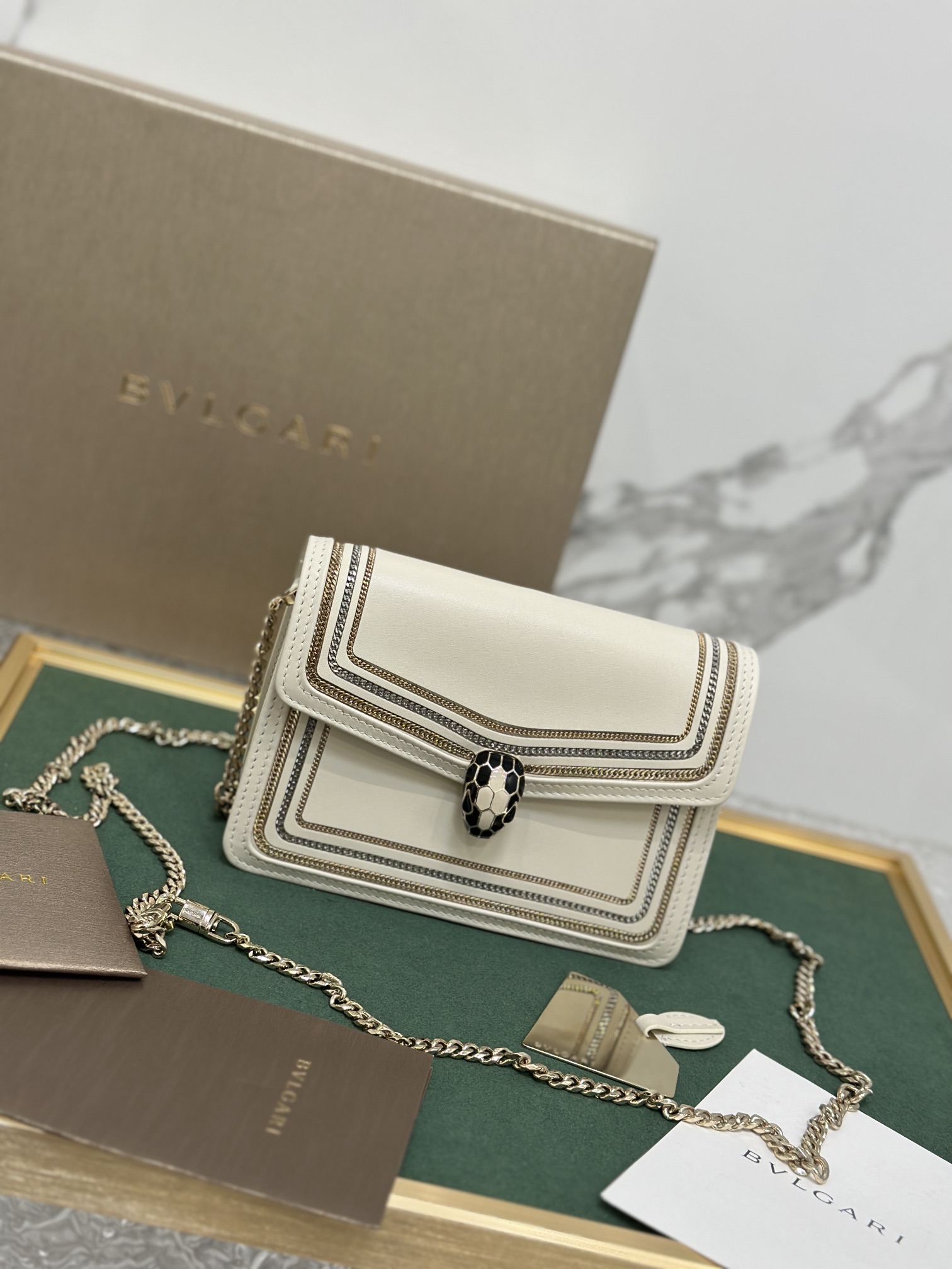Bulgari Serpenti Diamond Blast Chain Bag