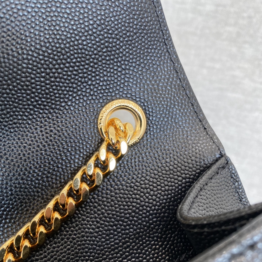 Saint Laurent Caviar Small Grain Leather Chain Bag