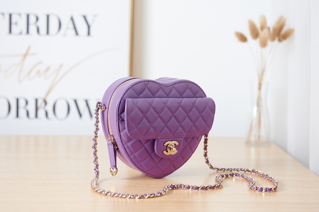 Chanel Heart-Shaped Lambskin Bag