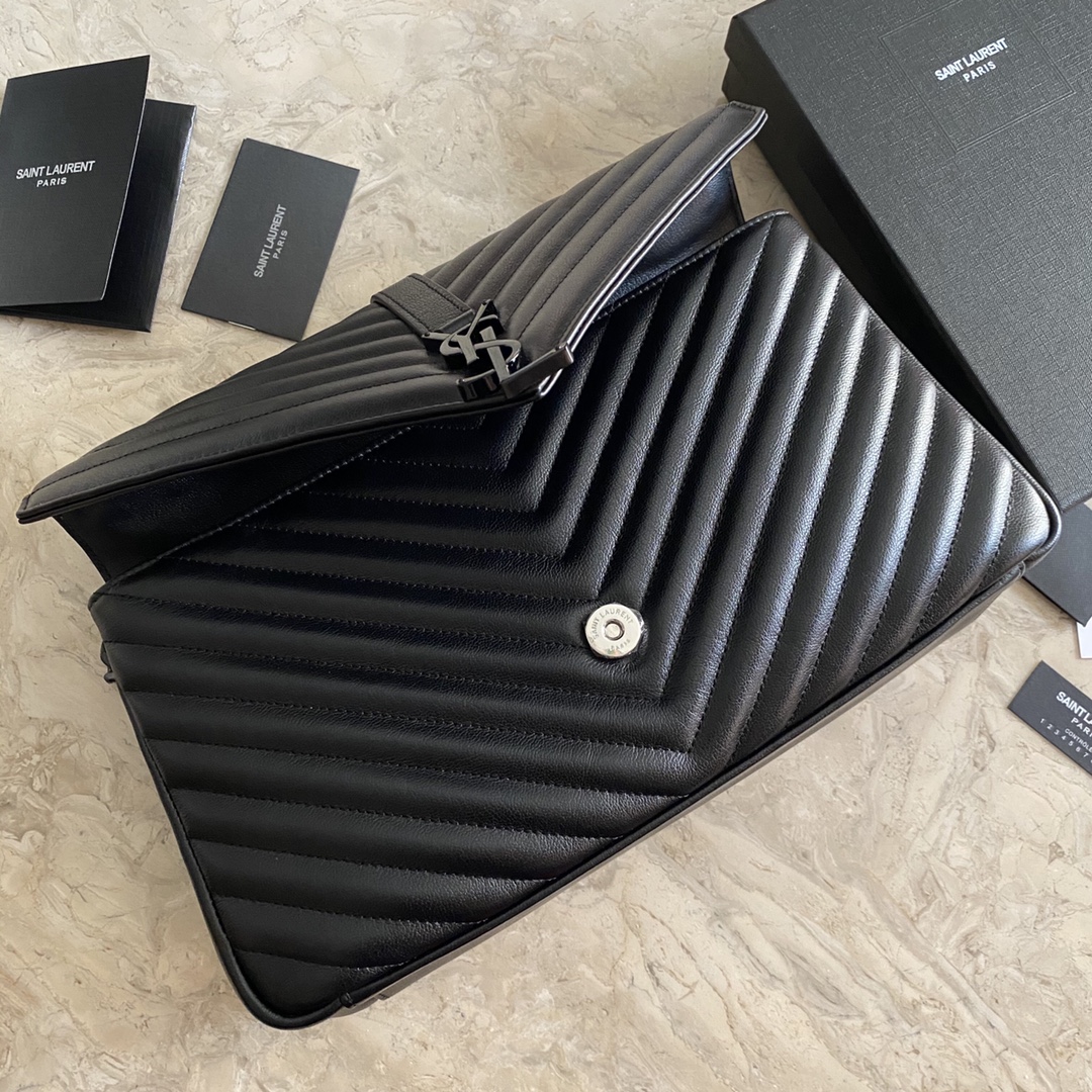 Saint Laurent Classic Leather Twill Handbag