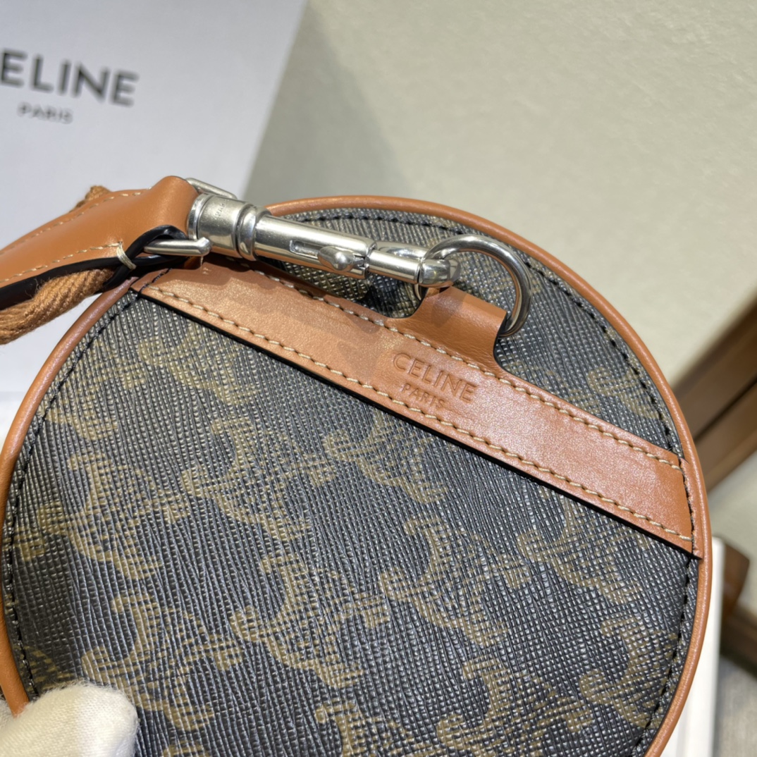 Original big brand luxury goods 1:1 high-end quality top qualityCELINE new logo print cylinder bagOriginal big brand luxury goods 1:1 high-end quality top original size copy