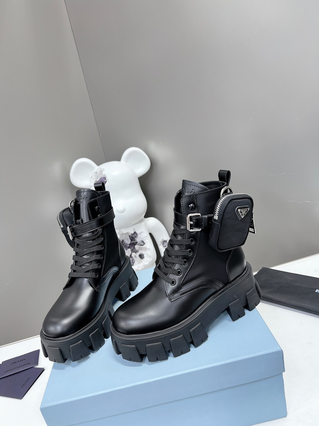 Prada FW24 New Arrivals Leather Short Boots