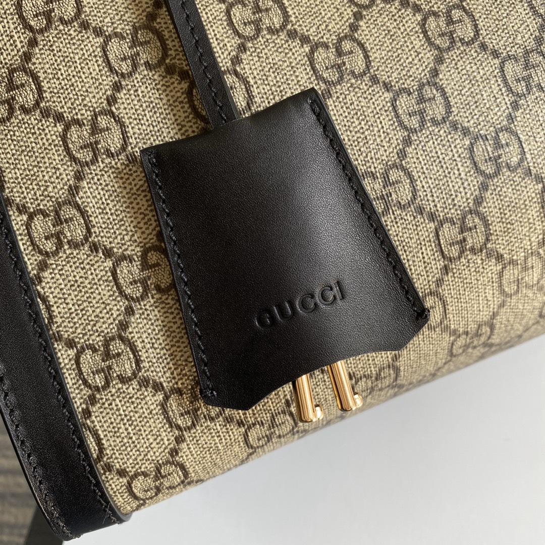 Gucci Classic Vintage-Inspired Leather Large Tote Bag
