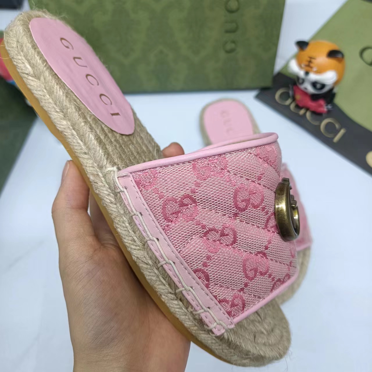 Gucci Weaved Flat Slippers