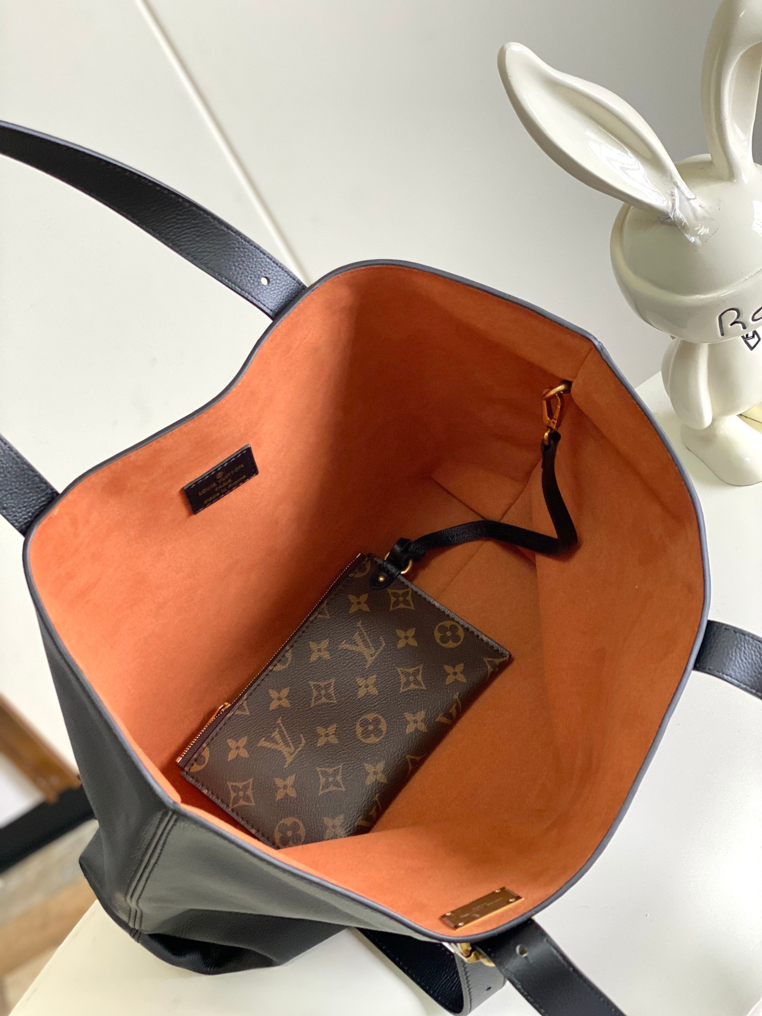 LV Low-Key Hobo Top-Grain Leather Tote Bag