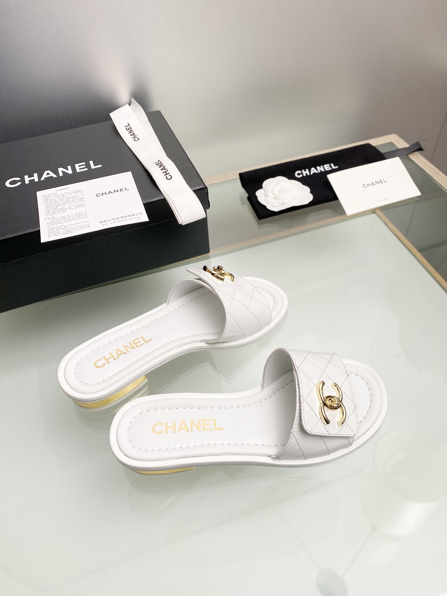 CHANEL Lambskin Slippers