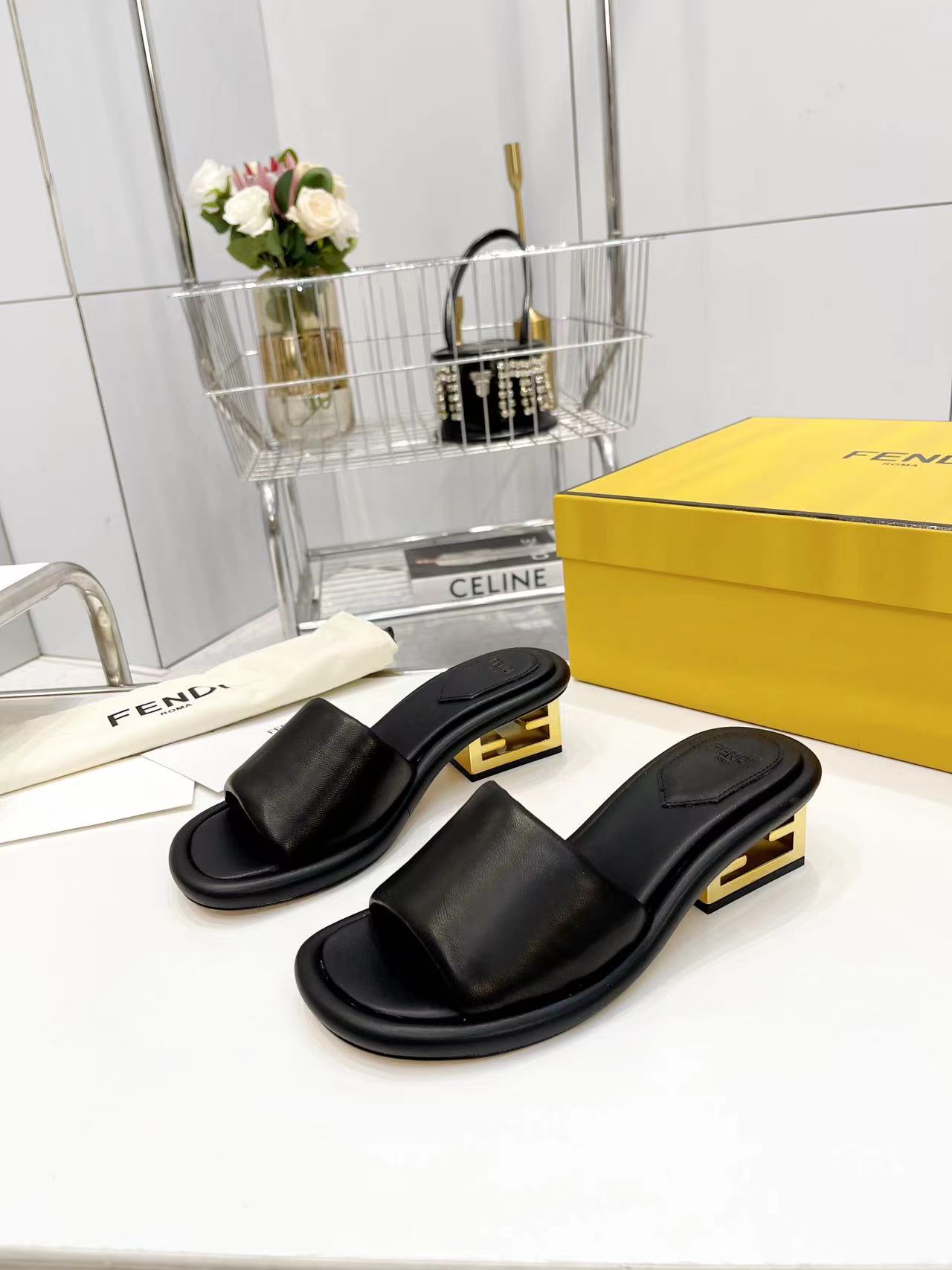 FENDI Water Platform Slippers