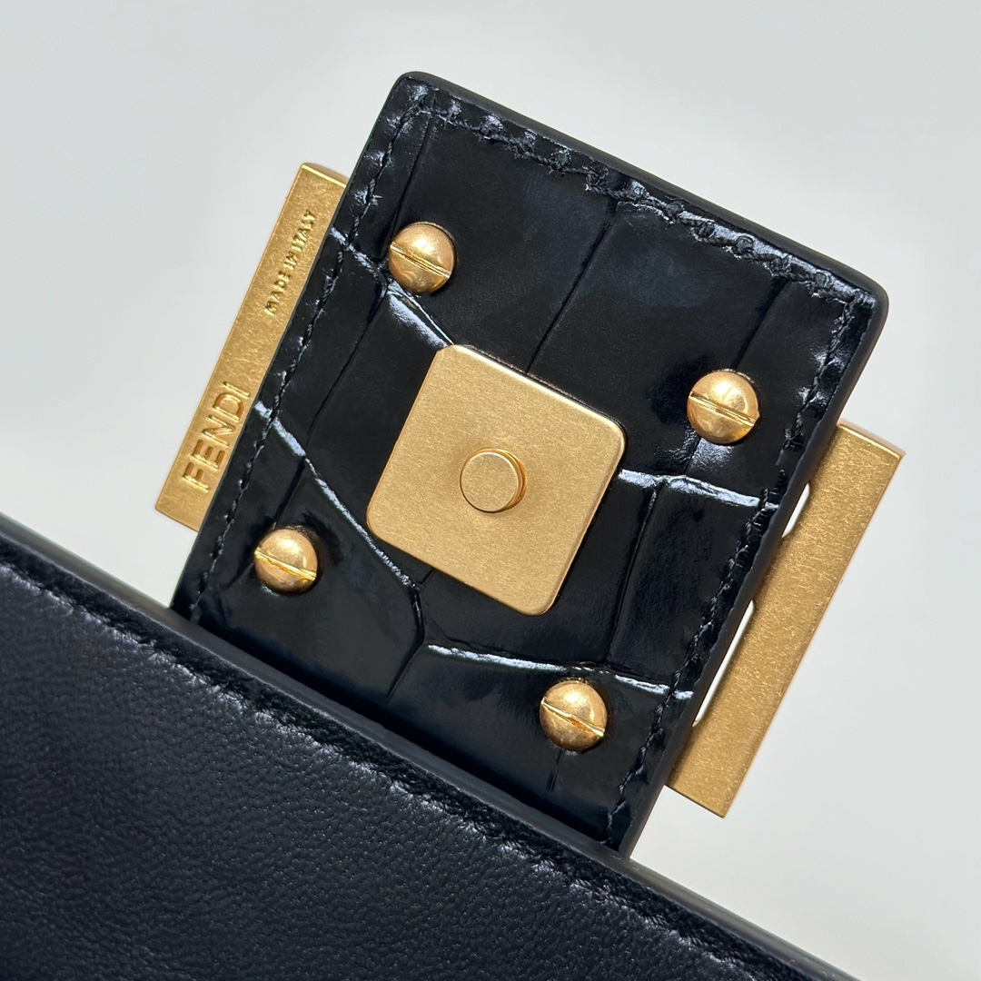 Fendi Baguette Crocodile Leather Handbag