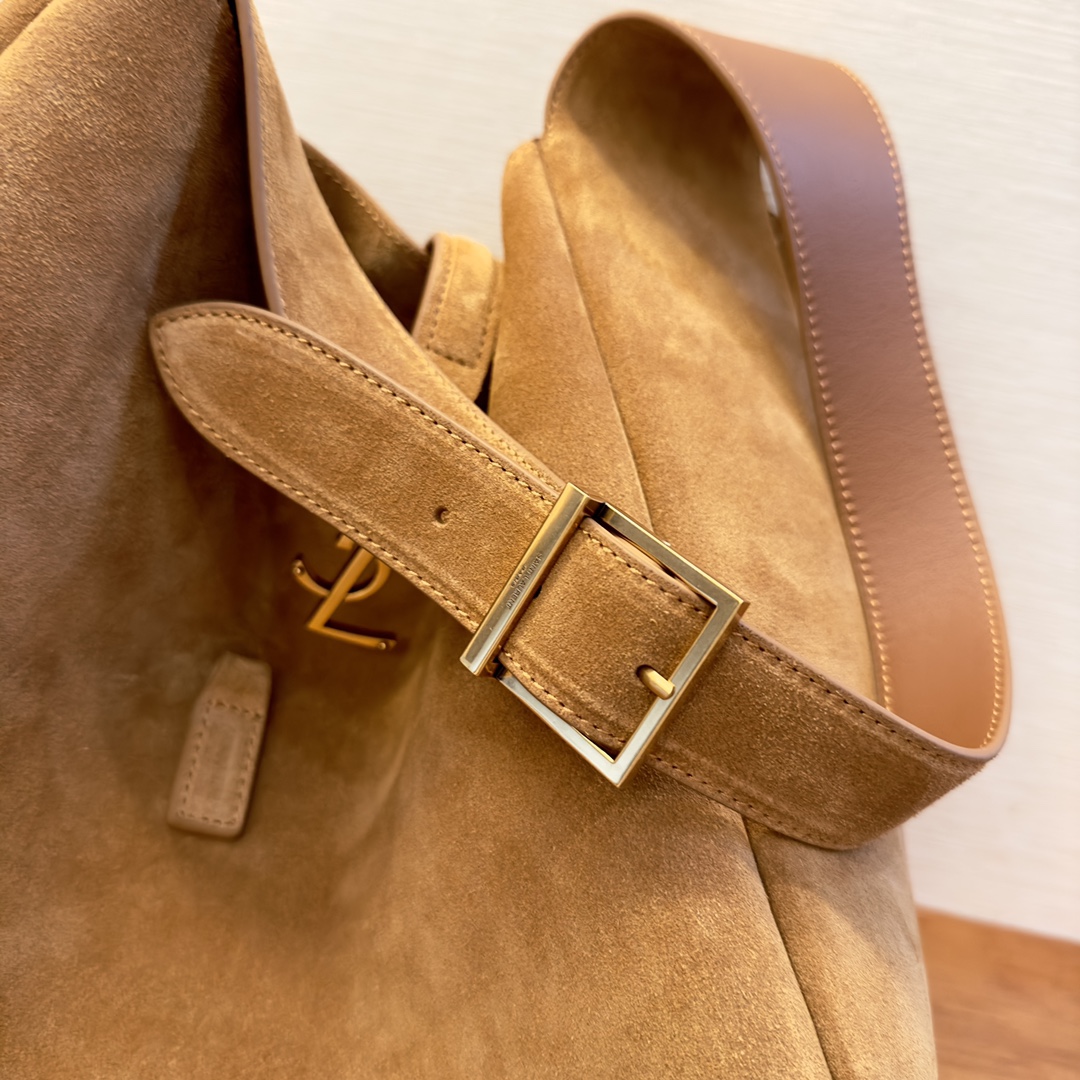 Saint Laurent Large Suede Hobo Underarm Bag