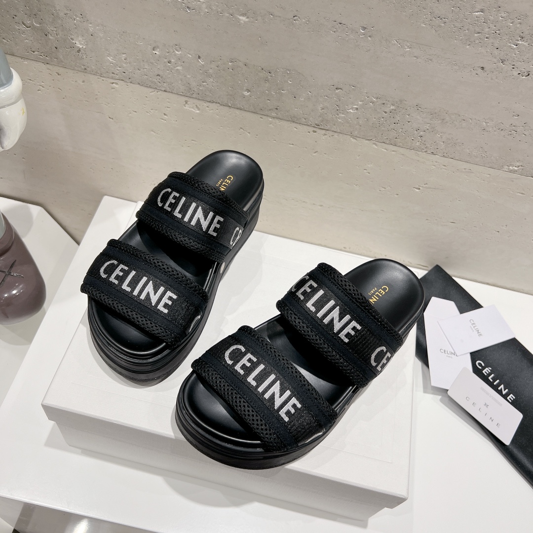 CELINE Platform Slippers