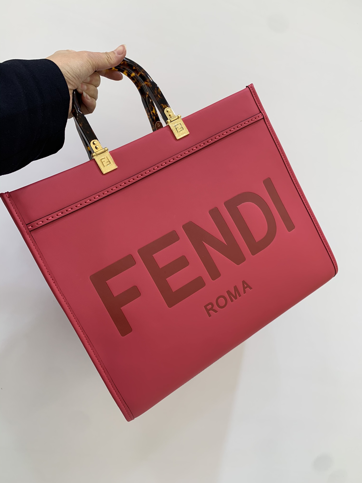 Fendi Soft Tweed Handbag Tote Bag