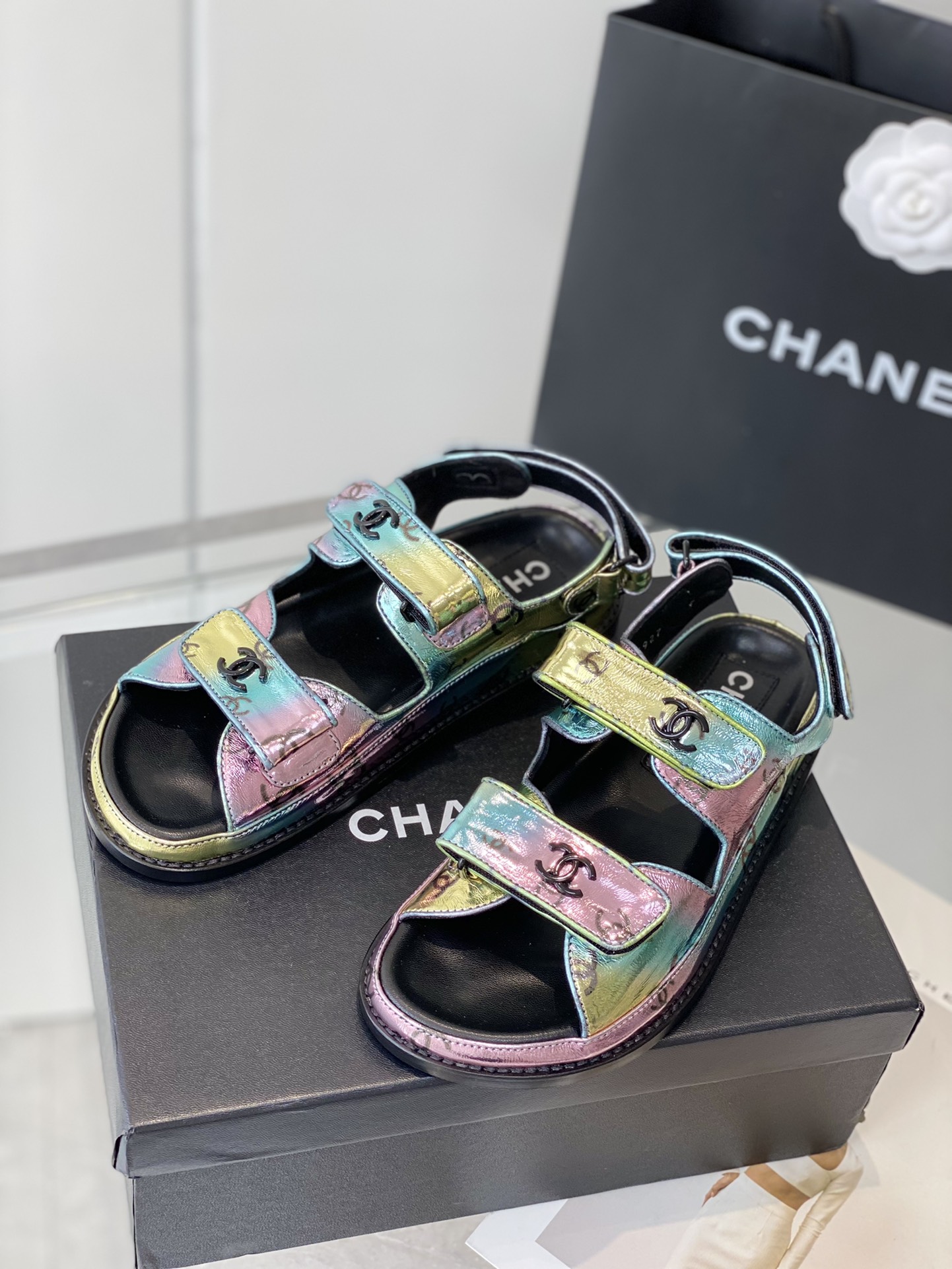 Chanel Velcro sandals