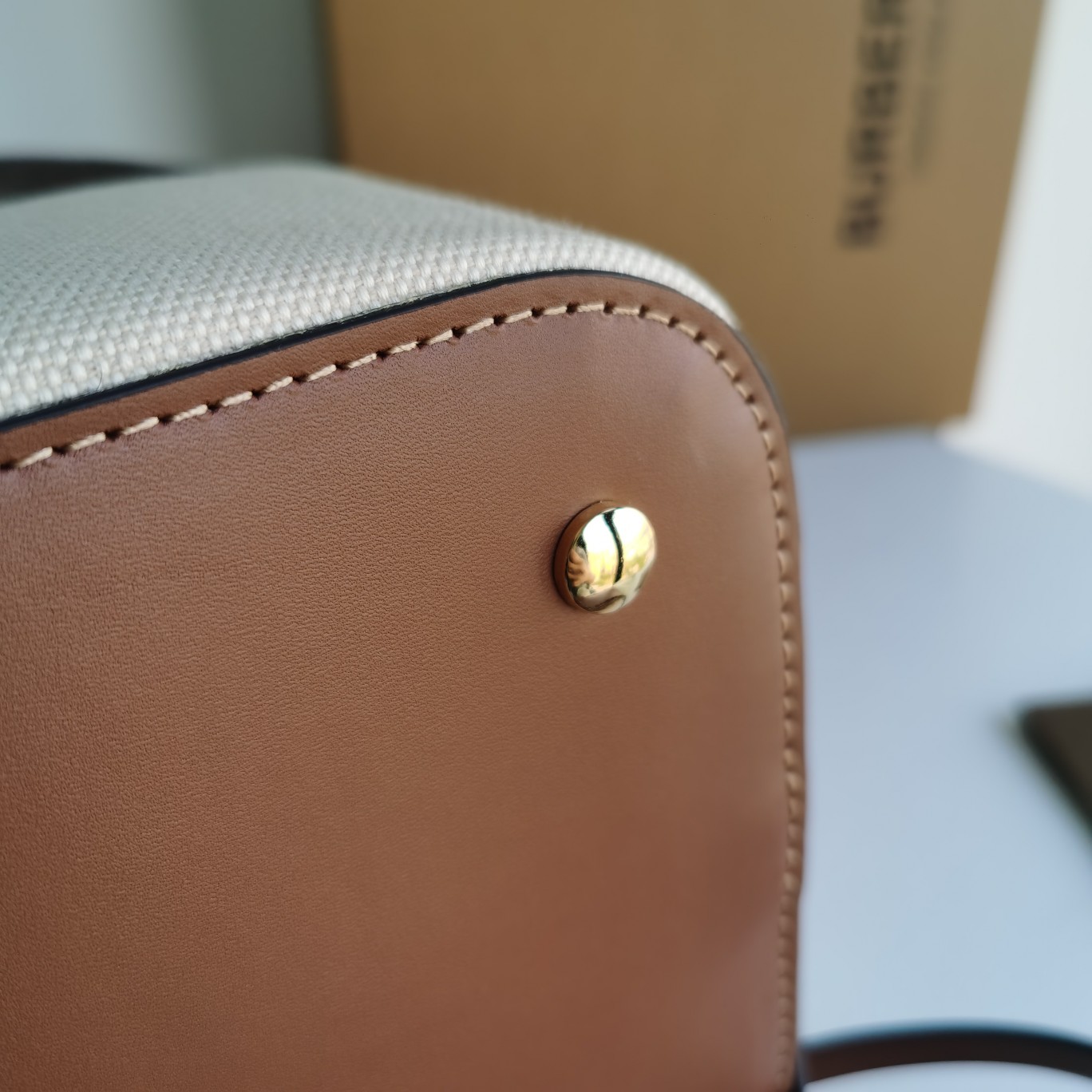 Burberry Equestrian-Inspired Cotton Canvas Tote Bag