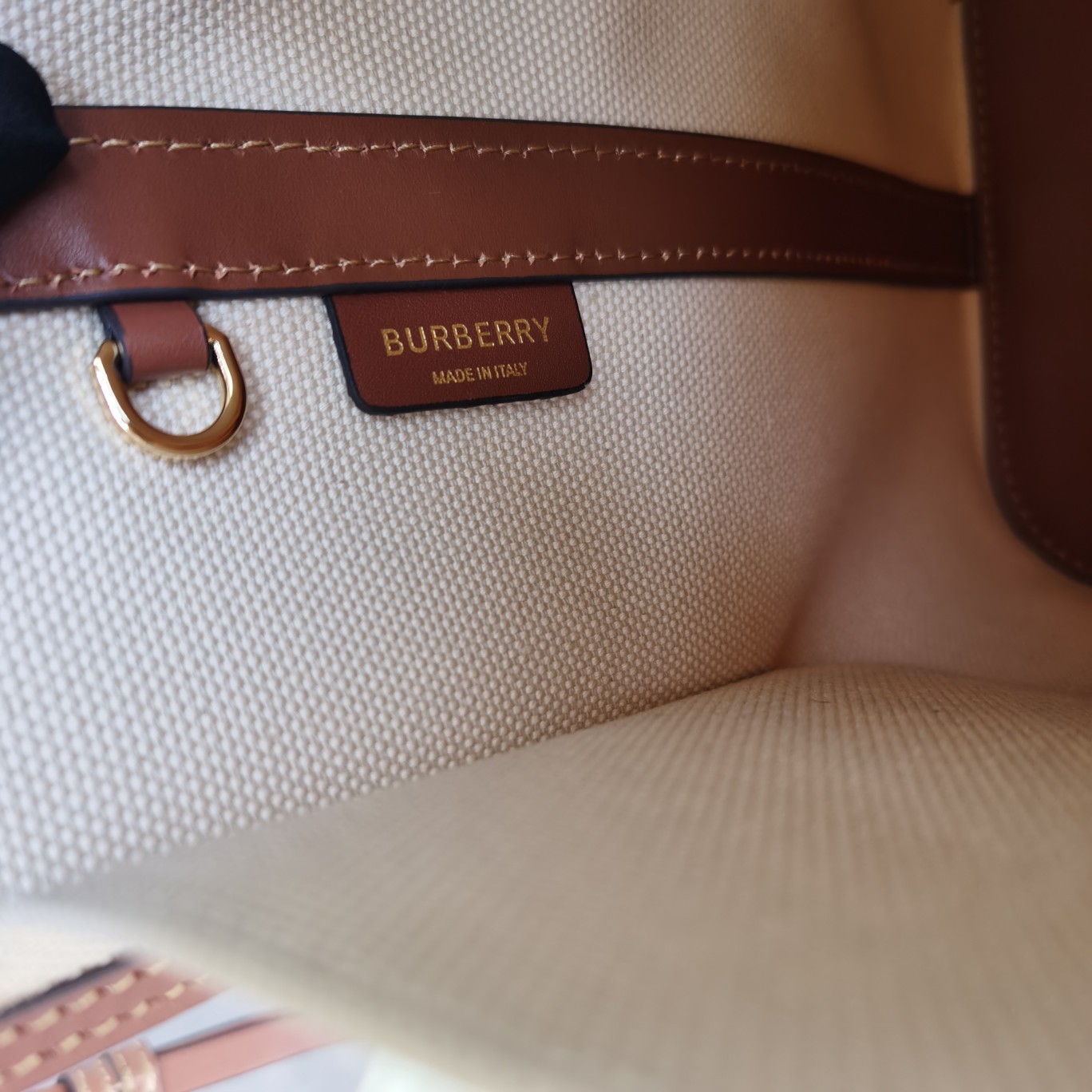 Burberry Equestrian-Inspired Cotton Canvas Tote Bag