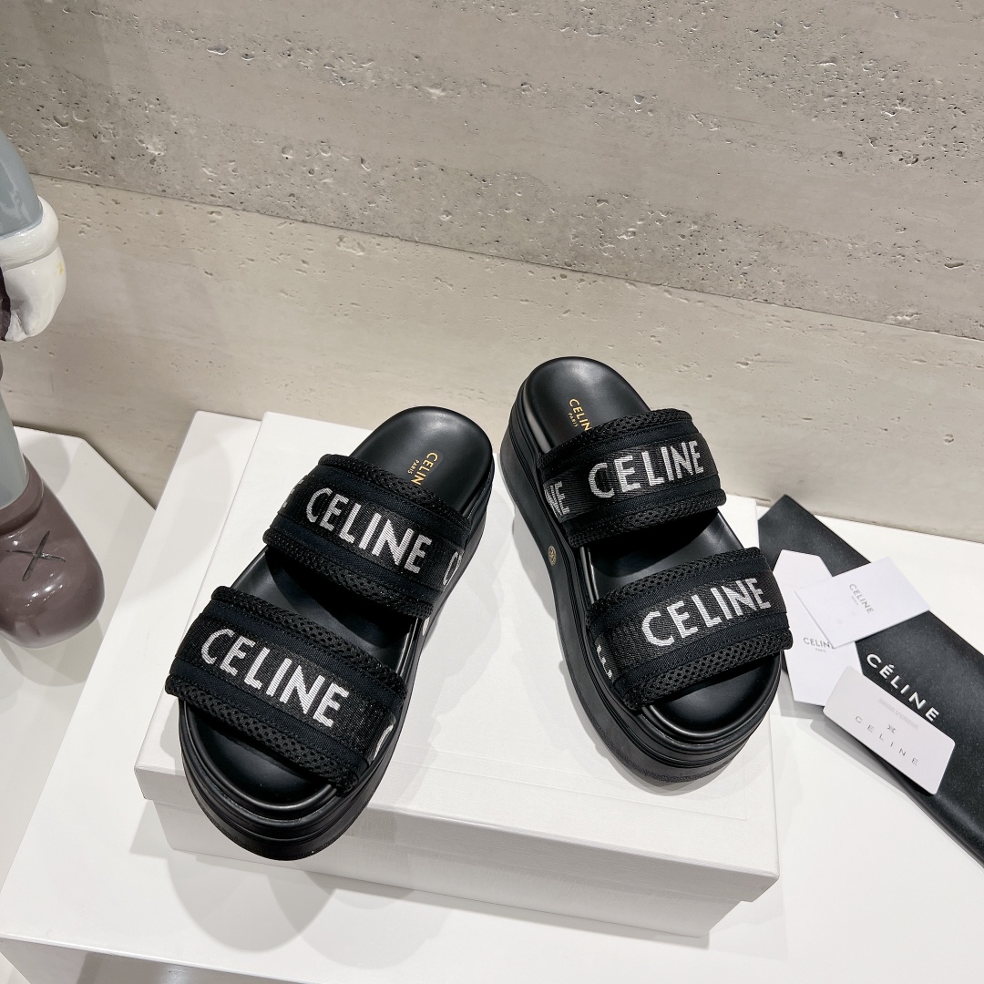 CELINE Platform Slippers