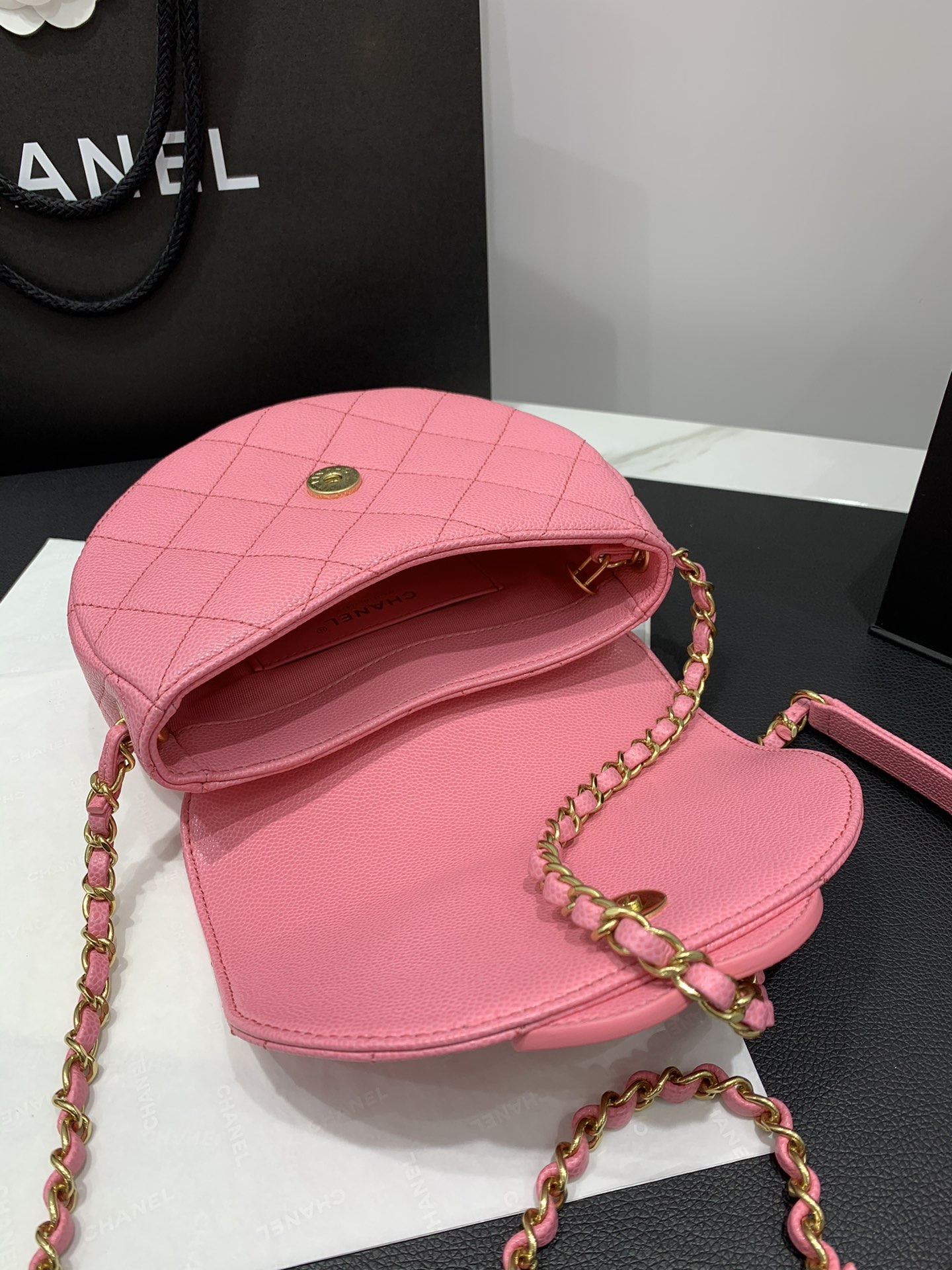 Chanel Elegant Lambskin Crossbody Bag