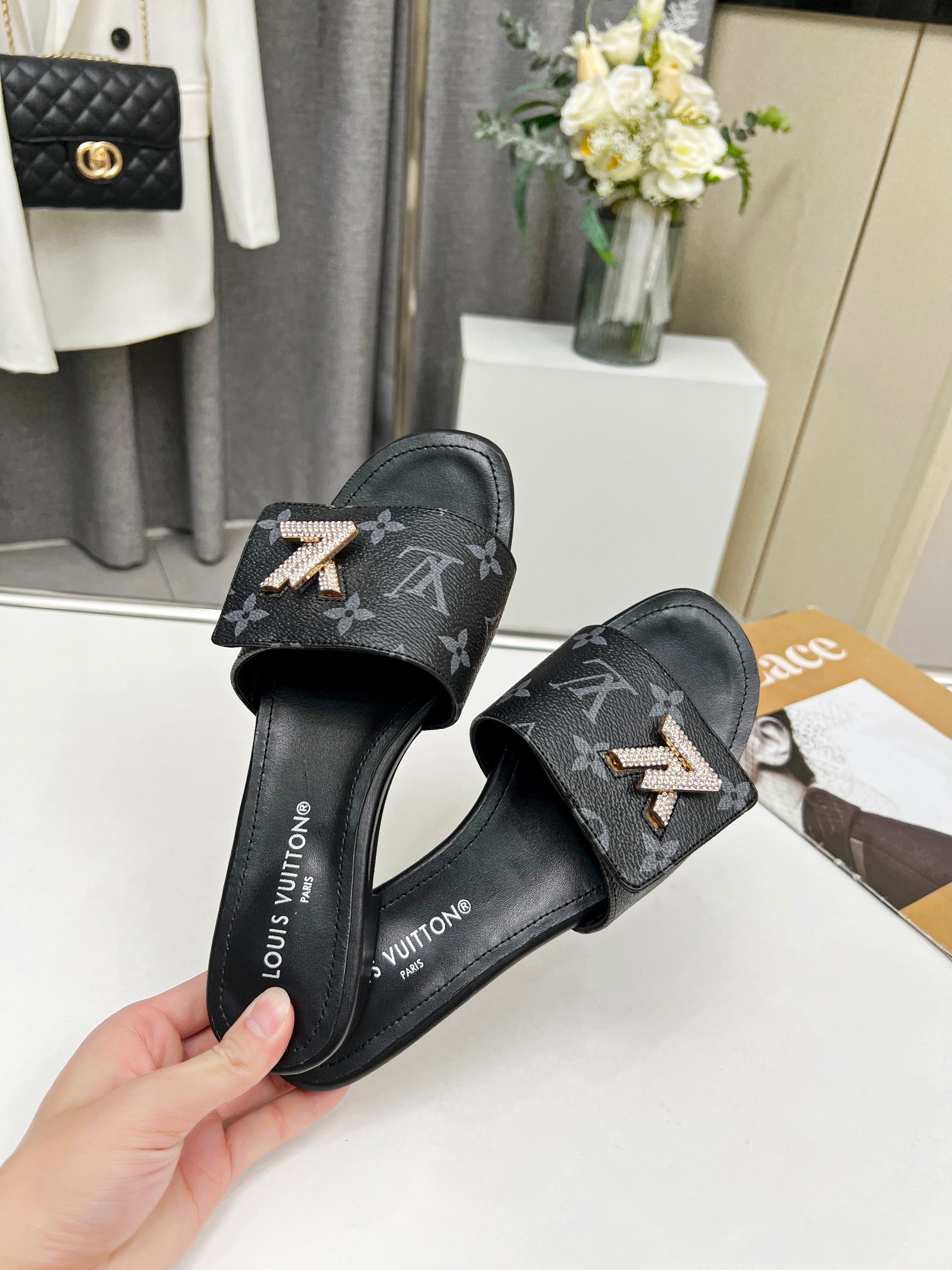 LV Monogram Flat Sandals