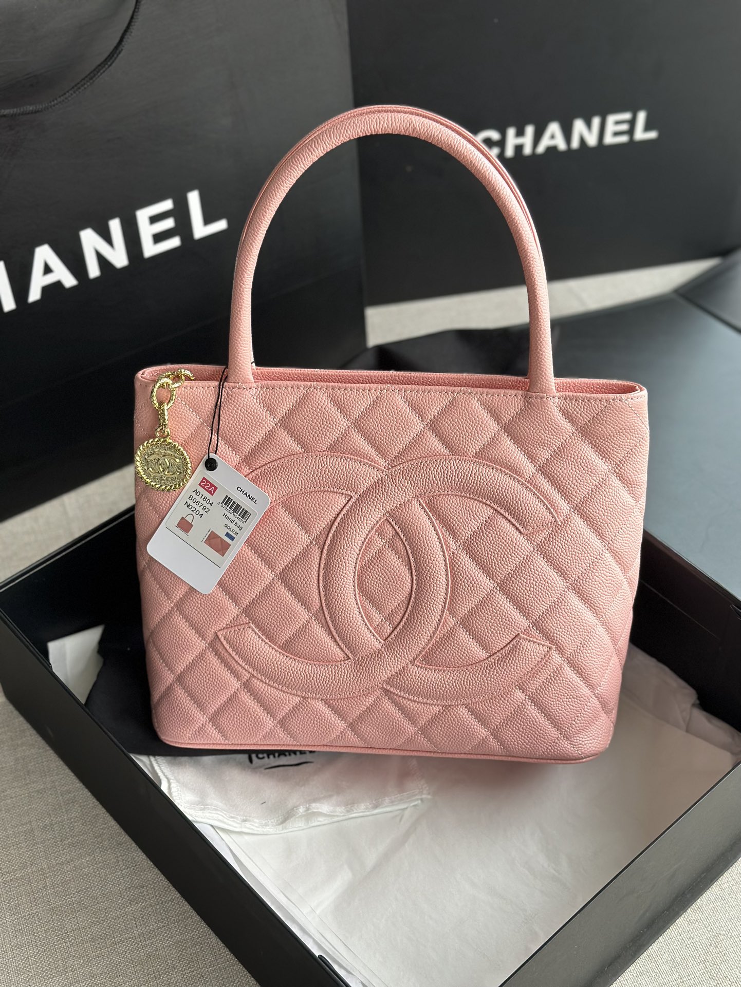 Chanel Small Grained Lambskin Large Tote Bag