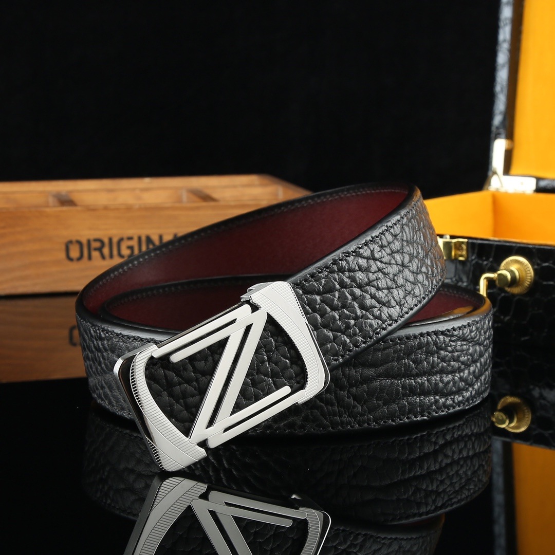 Z Logo Retrol Leather Belt