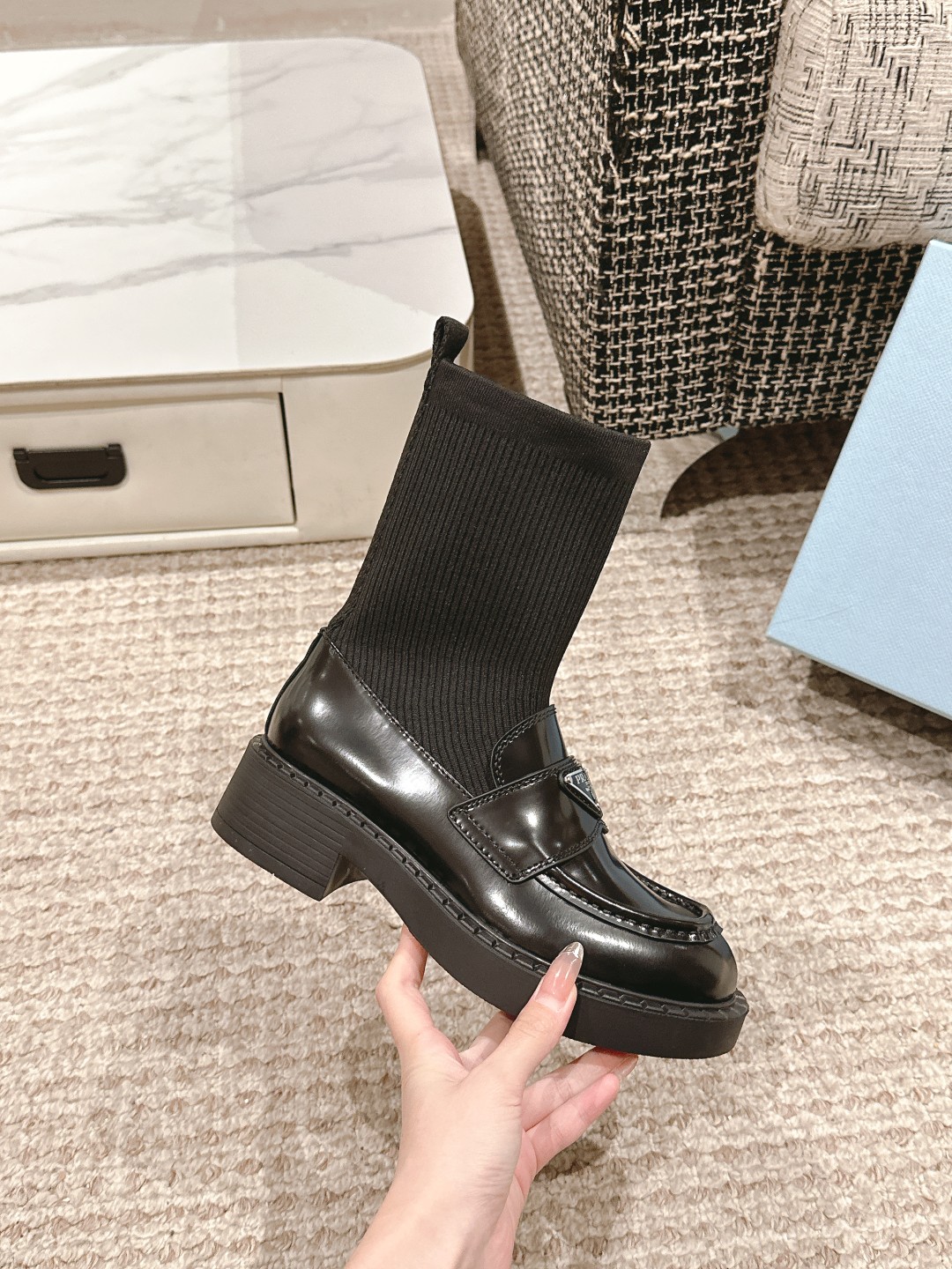 Prada Sheepskin Boots