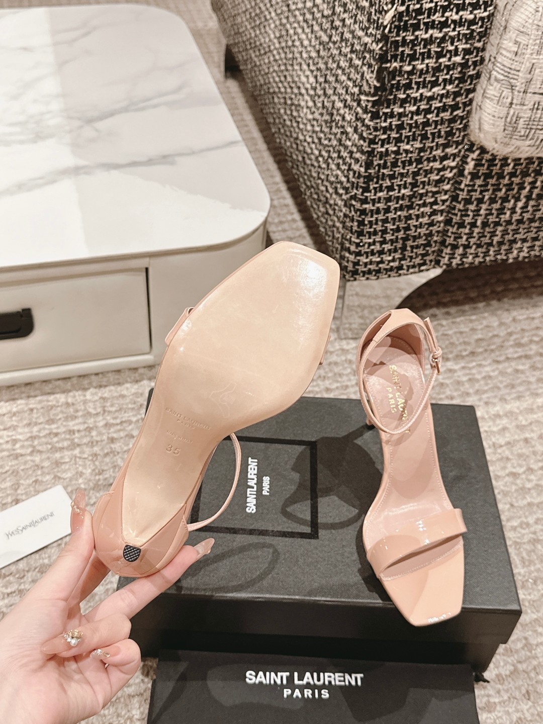 Saint Laurent Peekaboo High Heels