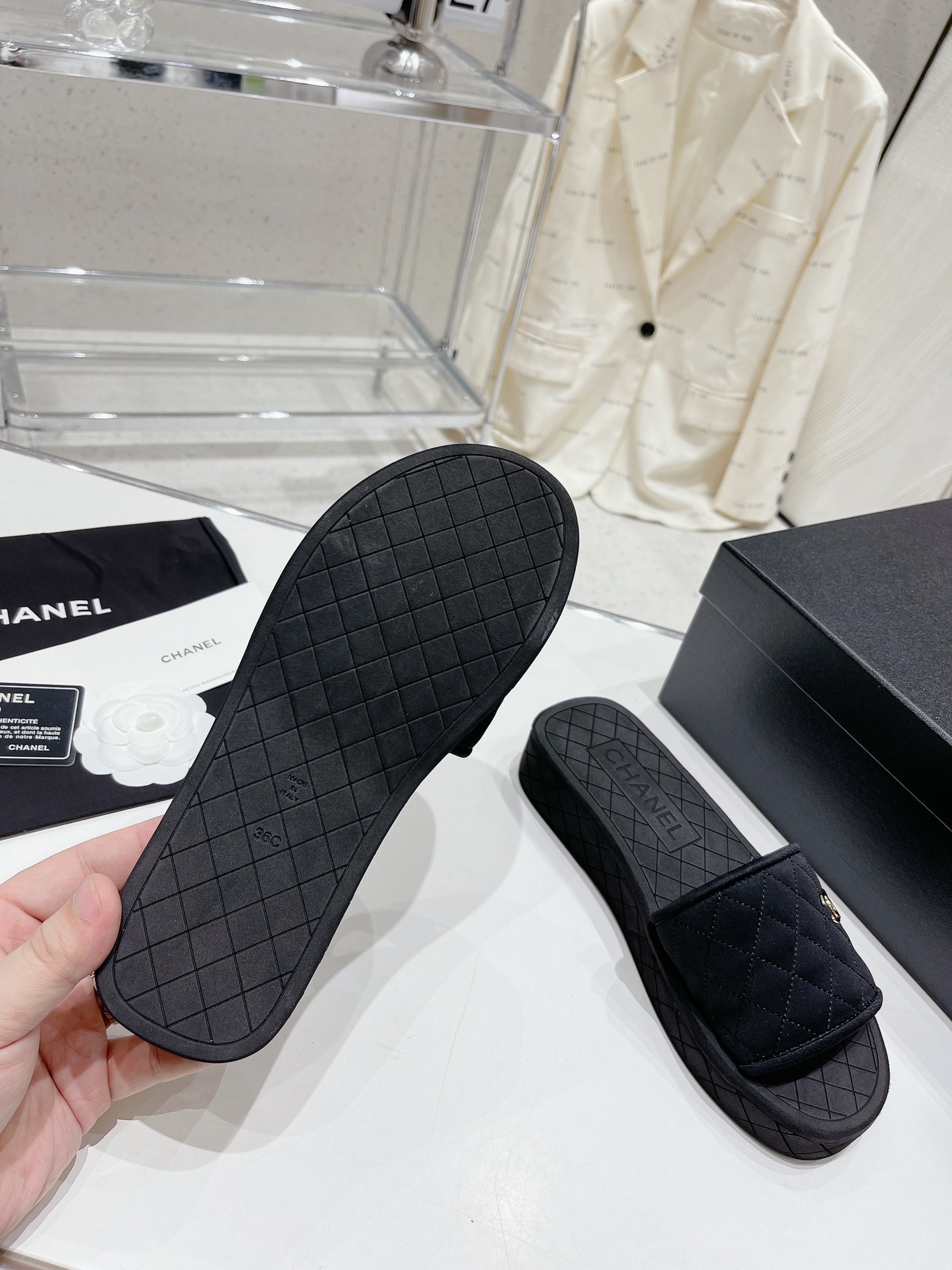 Chanel Black Classic Versatile Slippers