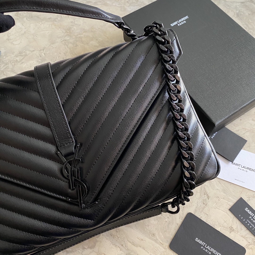 Saint Laurent Classic Leather Twill Handbag