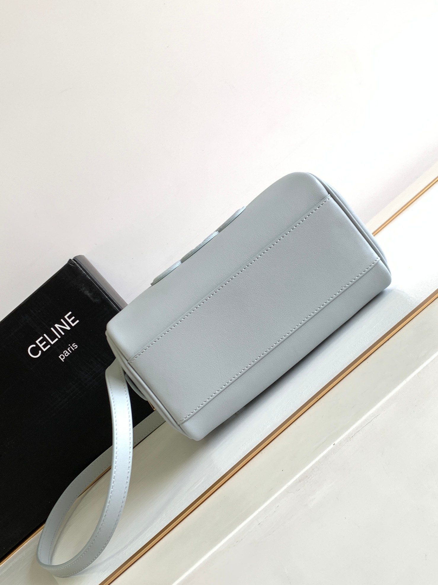 Original big brand luxury goods 1:1 high-end quality top qualityCELIN CUIR TRIOMBE small smooth calf leather Boston bagOriginal big brand luxury goods 1:1 high-end quality top original size copy