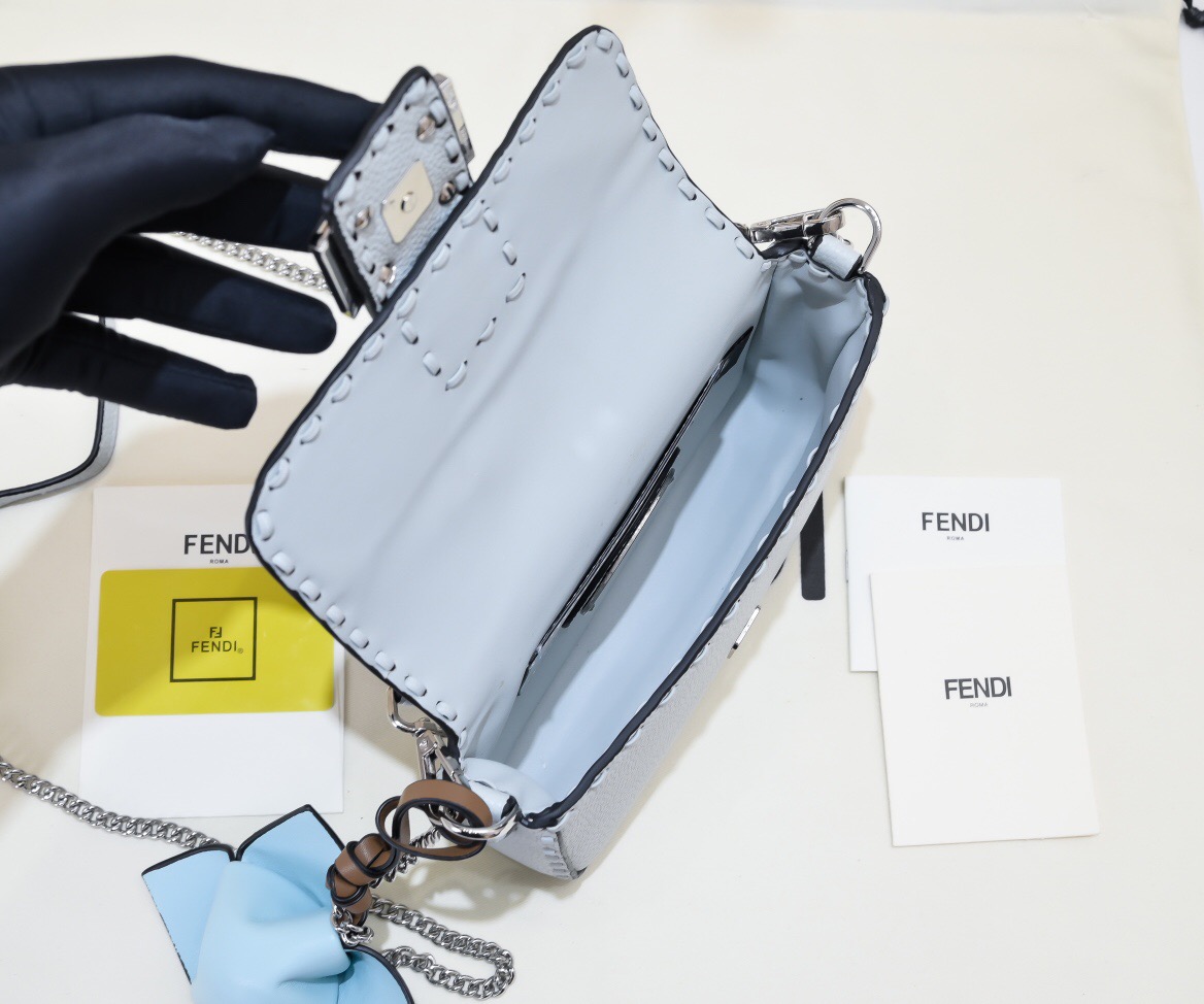 Fendi Cuoio Romano First-Layer Cowhide Flap Bag