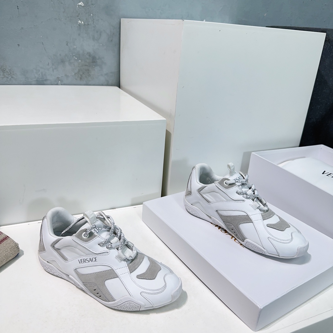 Versace Galaxia Leather Sneakers Casual Shoes