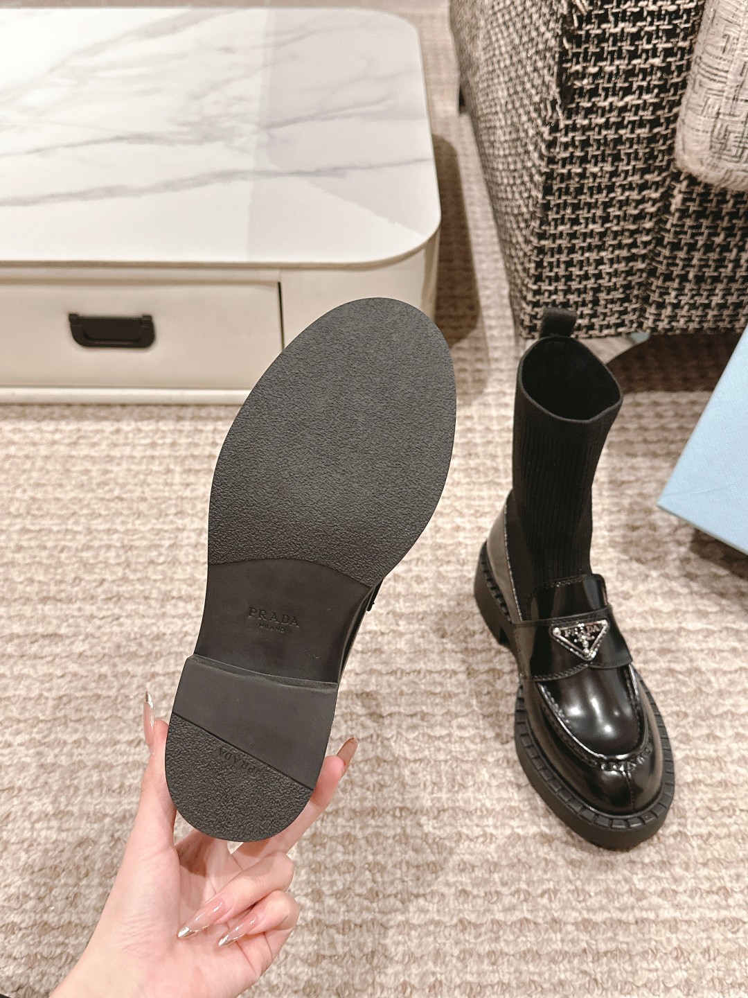 Prada Sheepskin Boots