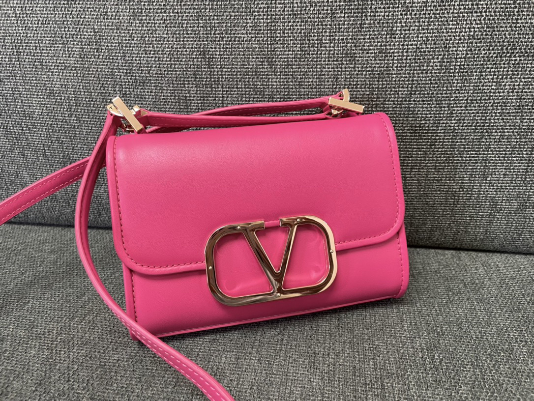 Valentino Rose Quartz Leather Crossbody Bag