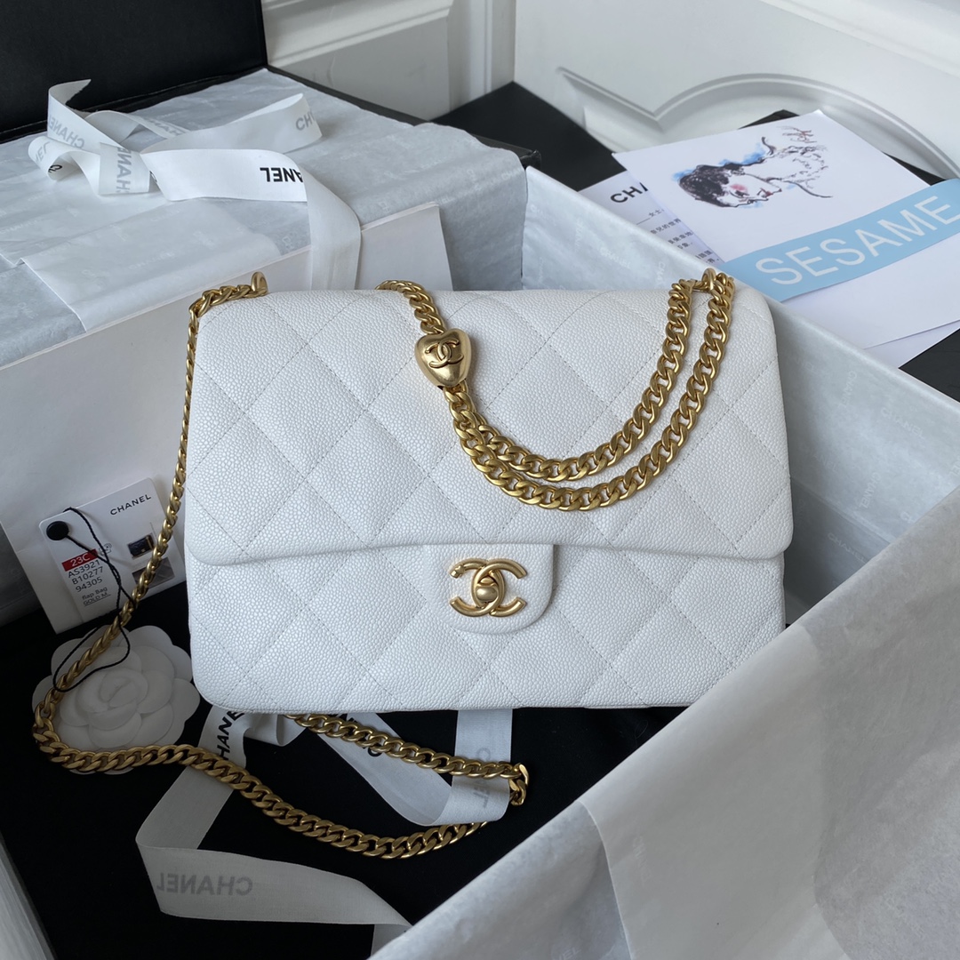 Chanel Grained Leather Chain Bag
