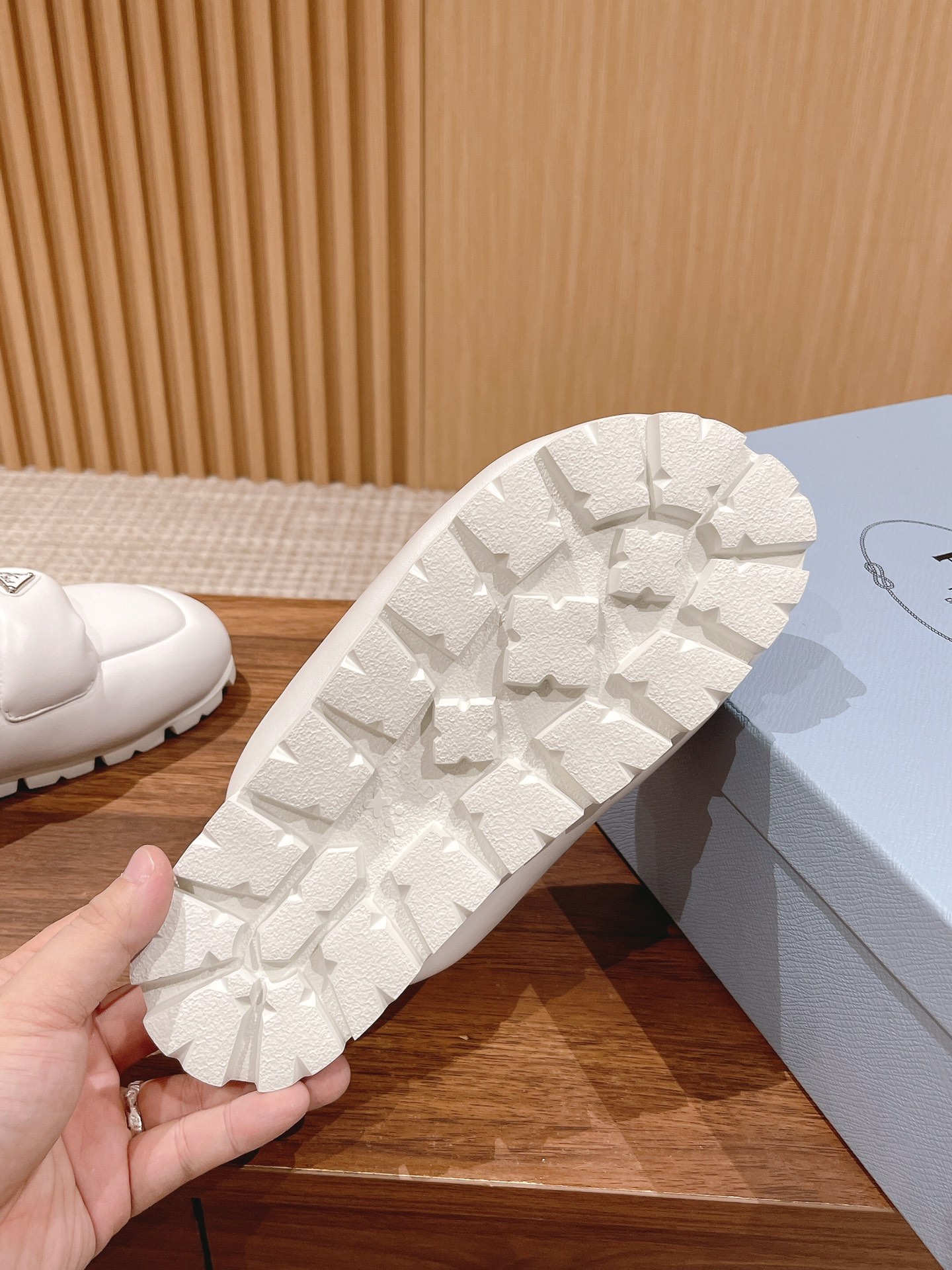 Prada Ultra-Soft Sheepskin Loafer Slippers