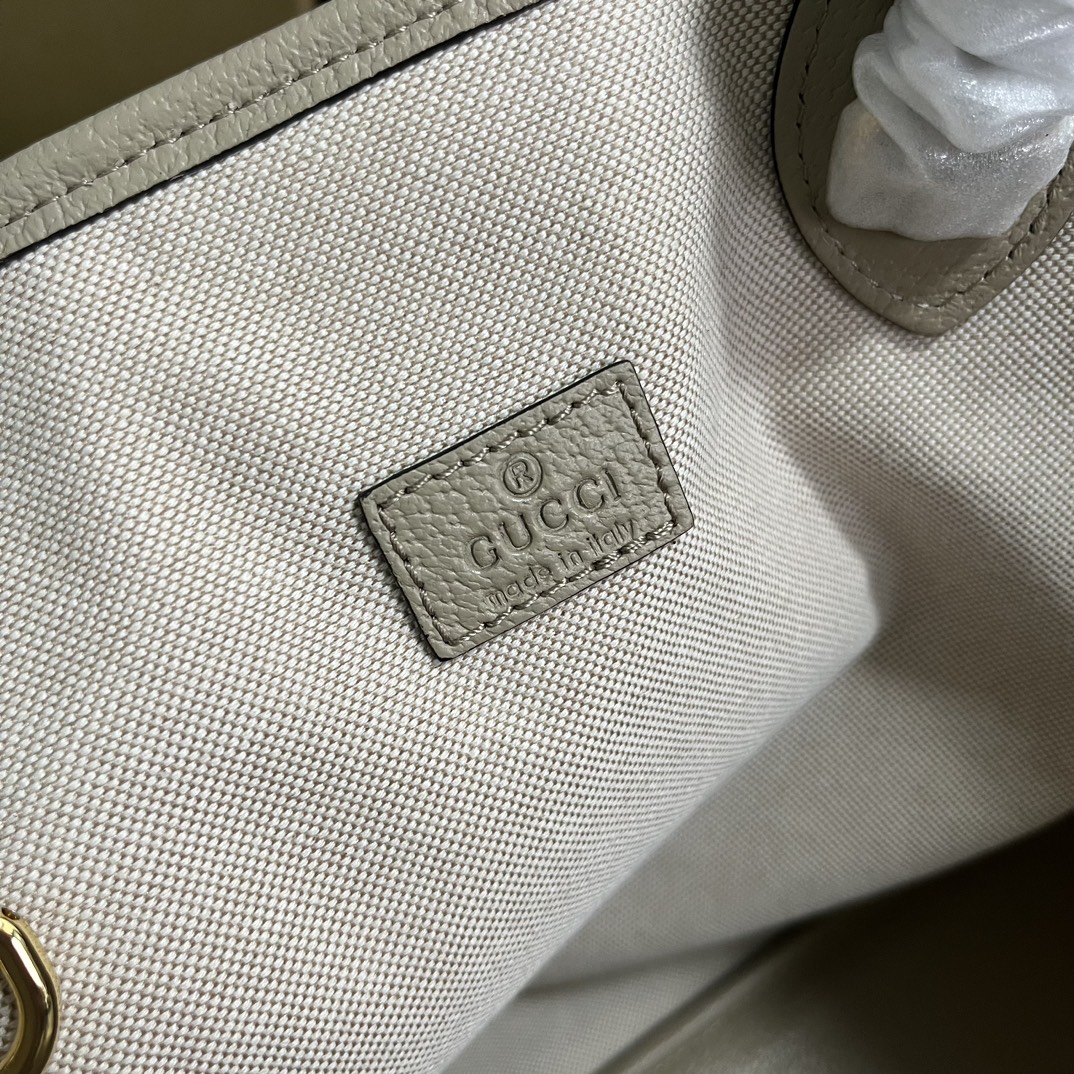 Gucci Classic Vintage-Inspired Leather Large Tote Bag