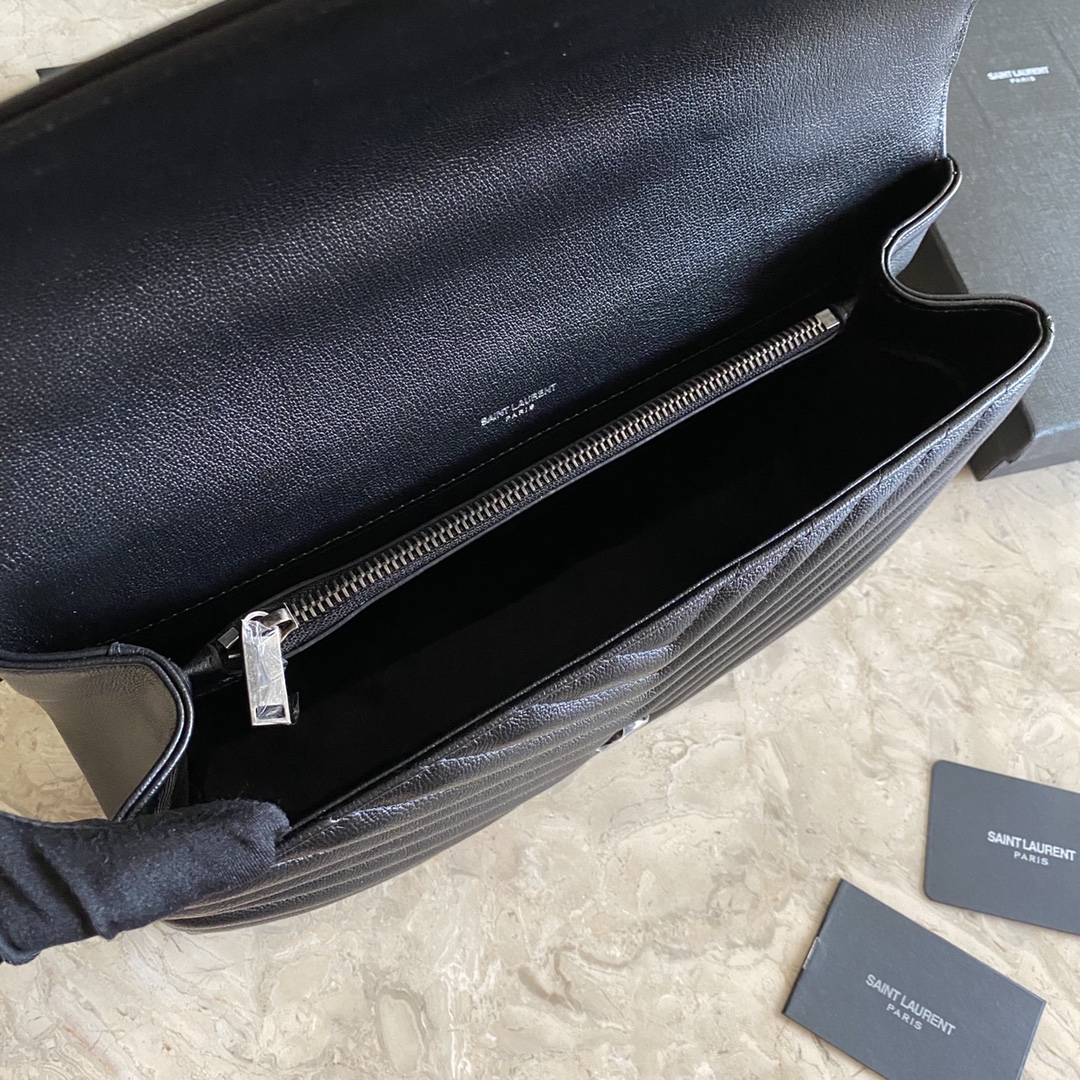 Saint Laurent Classic Leather Twill Handbag