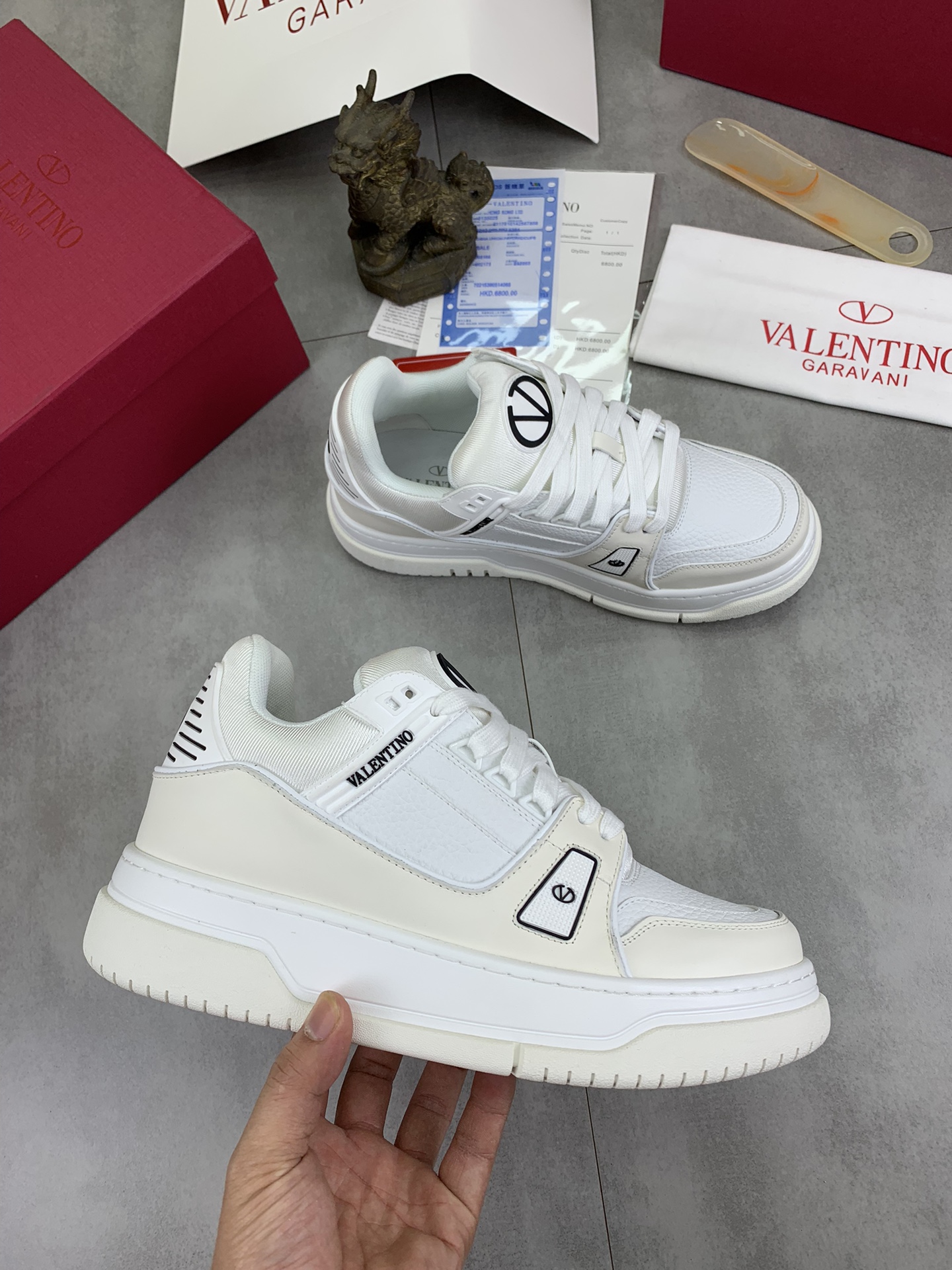Valentino Classic Calfskin Sneakers