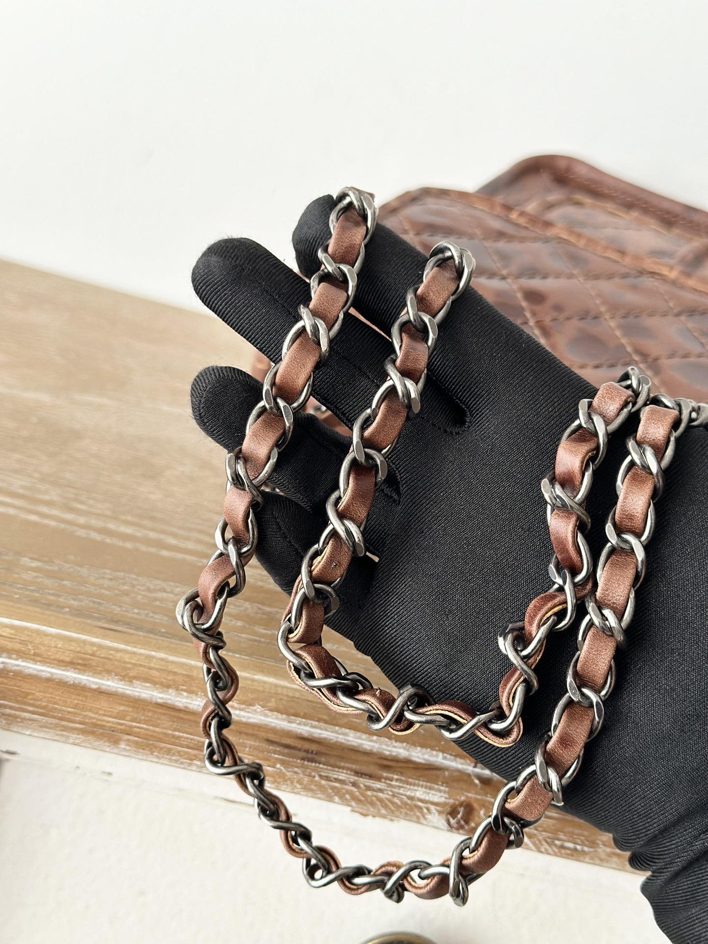 Chanel Resin Leather Flap Bag